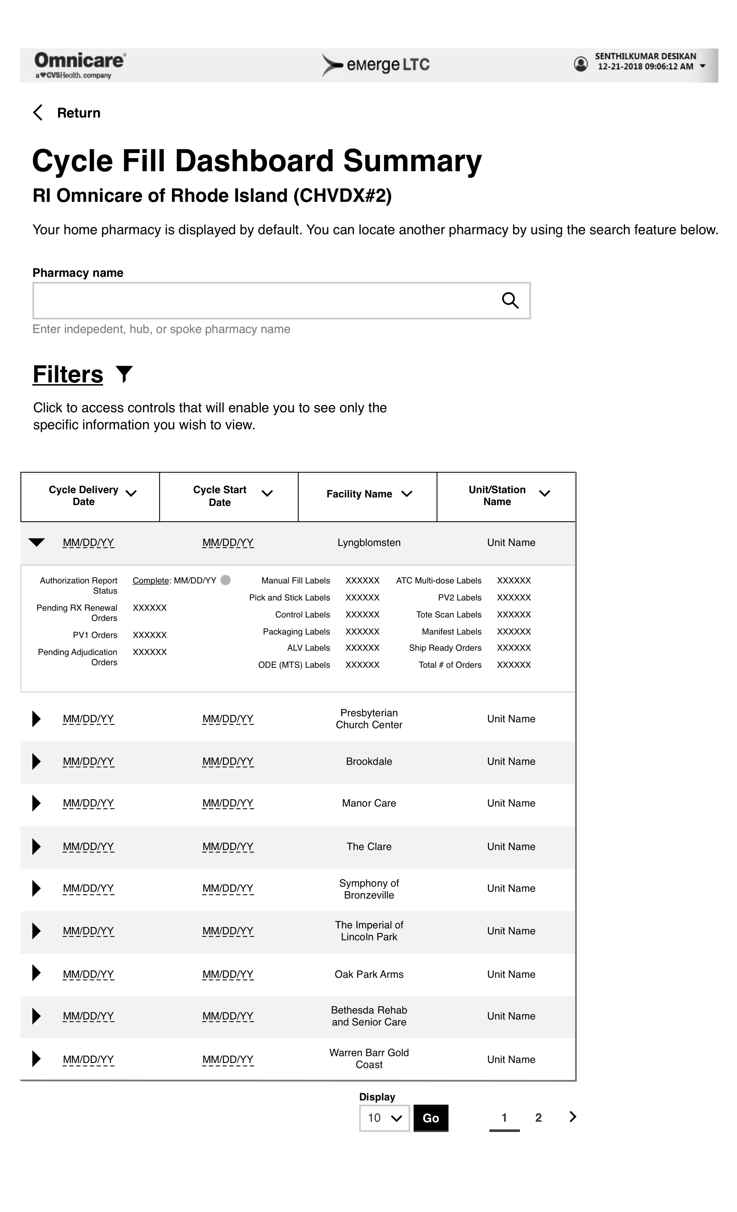 CycleFill Dashboard — Dave Nolan