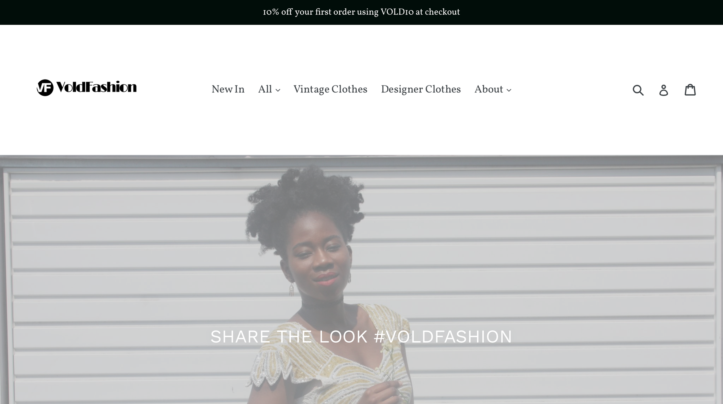 A Screenshot of the VOLD Fashion Website