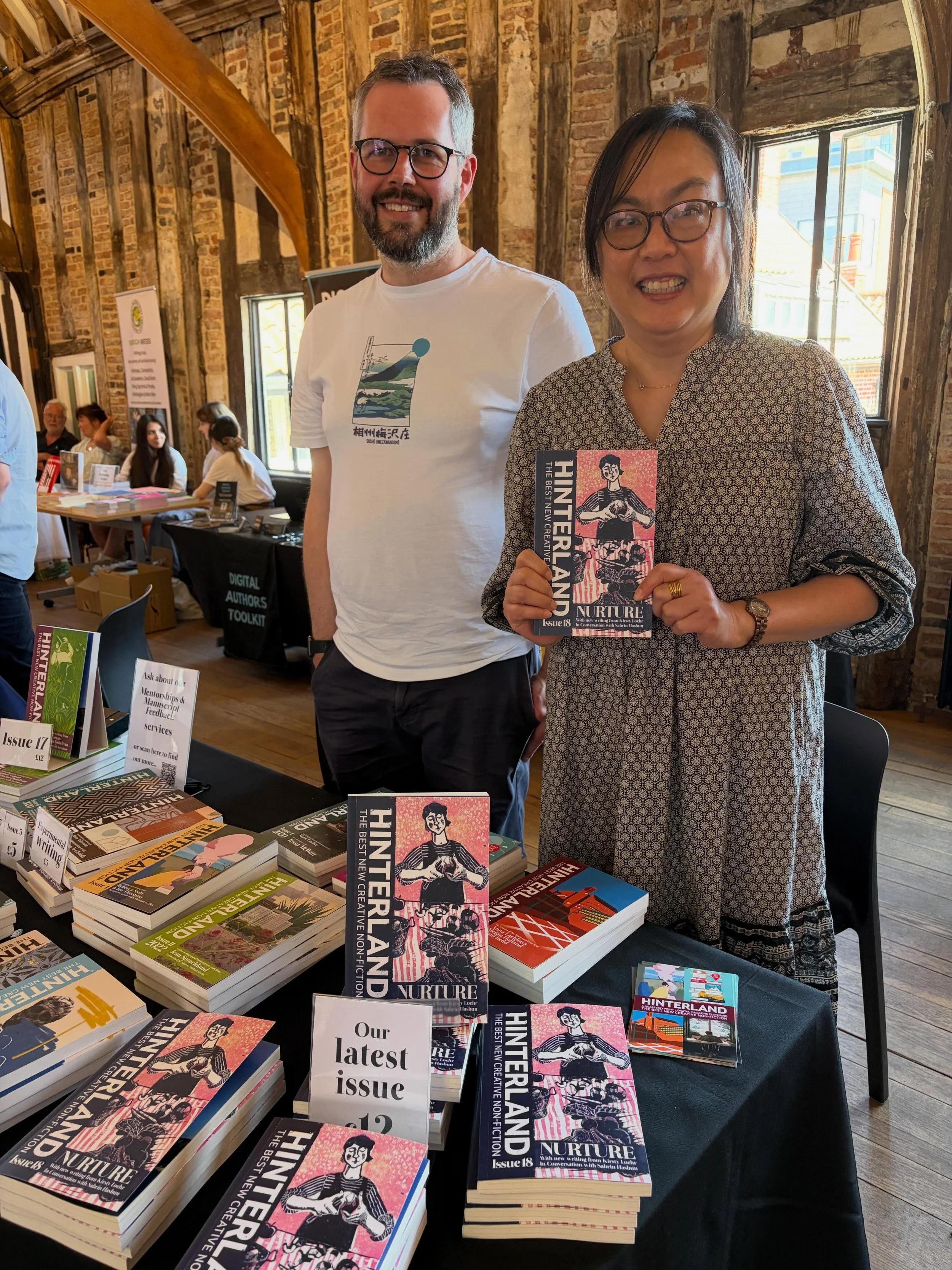 Dragon Hall looking beautiful in the sunshine as always - we are all set up for the #norwichcityofliterature publishing fair. We&rsquo;re here all day, with the new issue on sale for the first time!