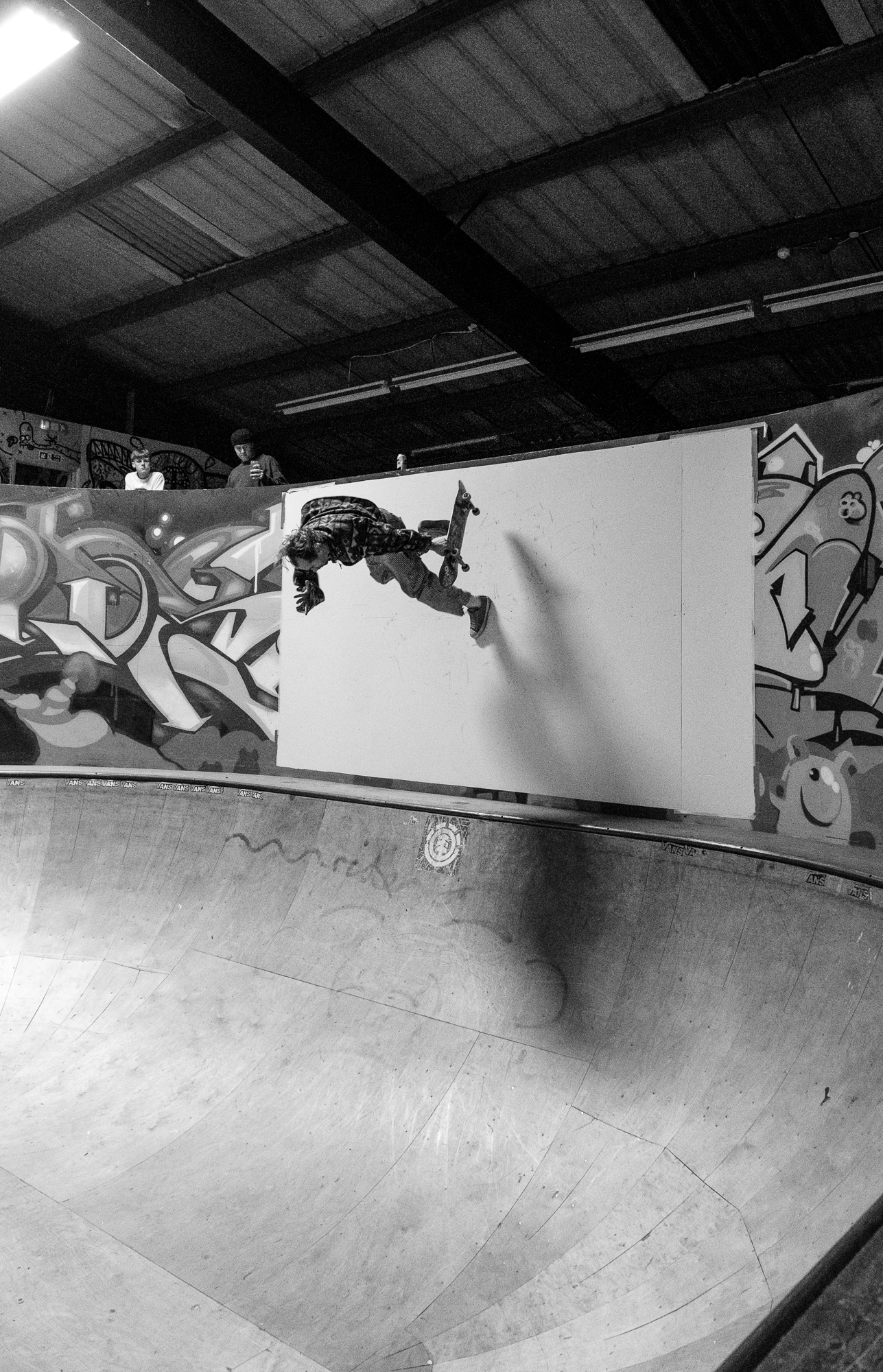   Alex Hallford , footplant out of the bowl, captured during  Skate Nottingham ’s Film Festival at Flo Skatepark, 16-17 November, 2018. 