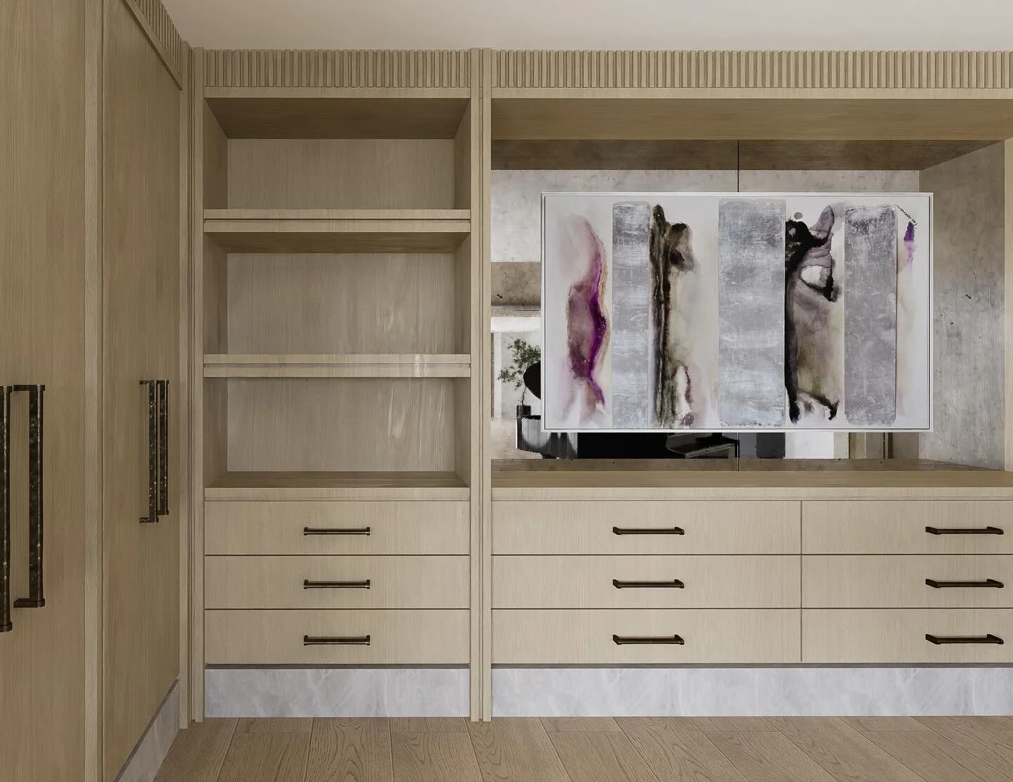 One corner, three ways. 

When we start an interior architecture design, it&rsquo;s important to make sure we are interpreting our client&rsquo;s aesthetic desires properly. Clean panels to you may not mean clean panels to me, but a picture never lie