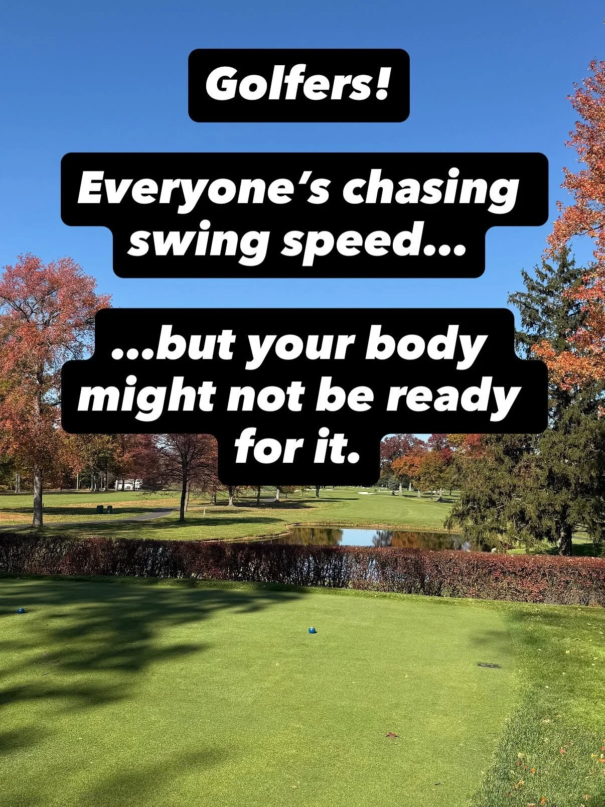 Everyone&rsquo;s obsessed with SWING SPEED&hellip; but here&rsquo;s the truth:

You can&rsquo;t create it &mdash; or control it &mdash; if your body isn&rsquo;t ready for it. ⚡️

If your hips are tight, your shoulders are locked up, and your core can