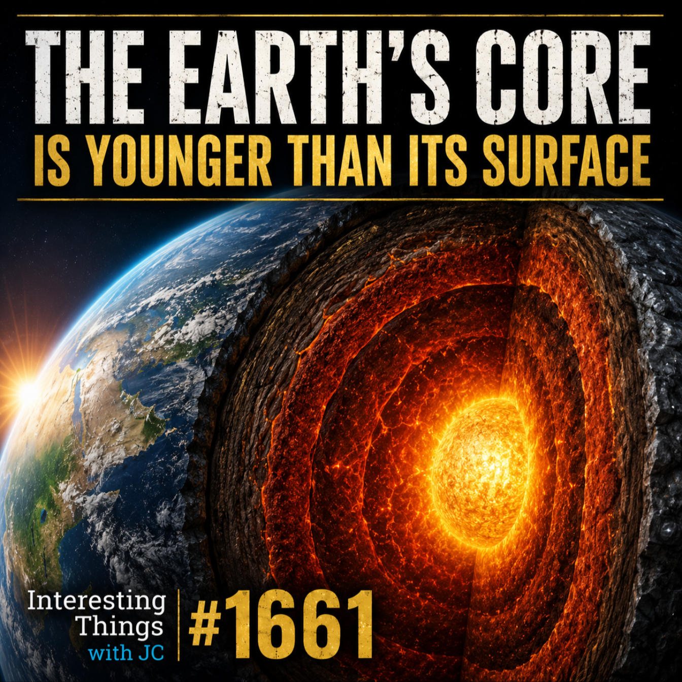 1661: "The Earth's Core is Younger than its Surface"