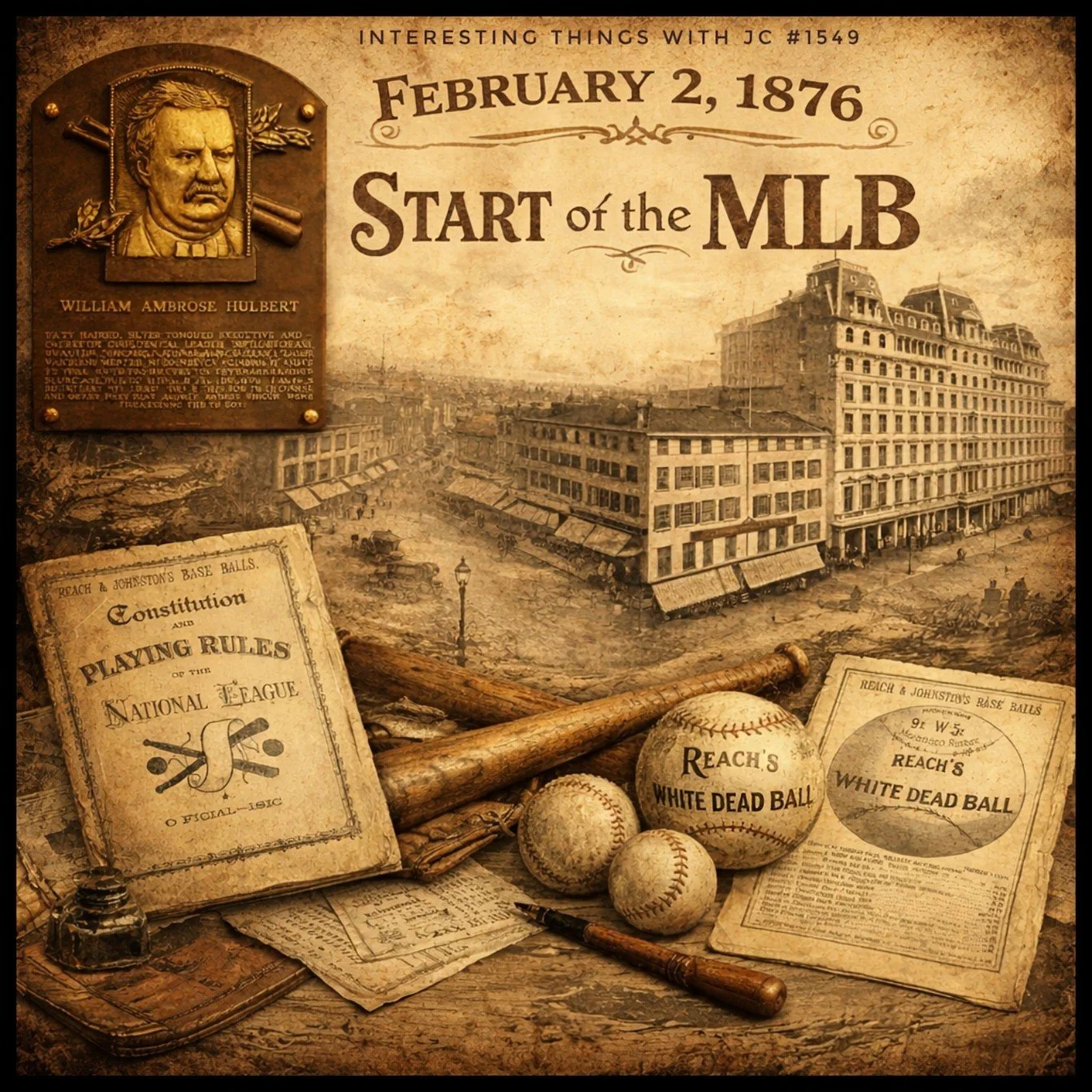 1549: "February 2, 1876: Start of the MLB"