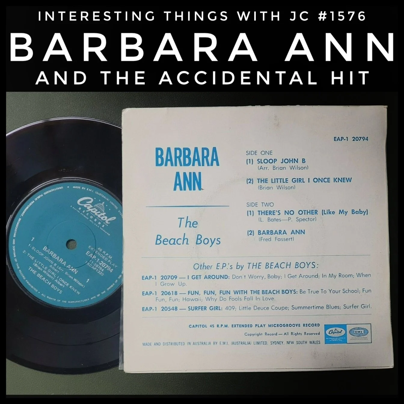 1576: "Barbara Ann and the Accidental Hit" 1576: "Barbara Ann and the Accidental Hit"