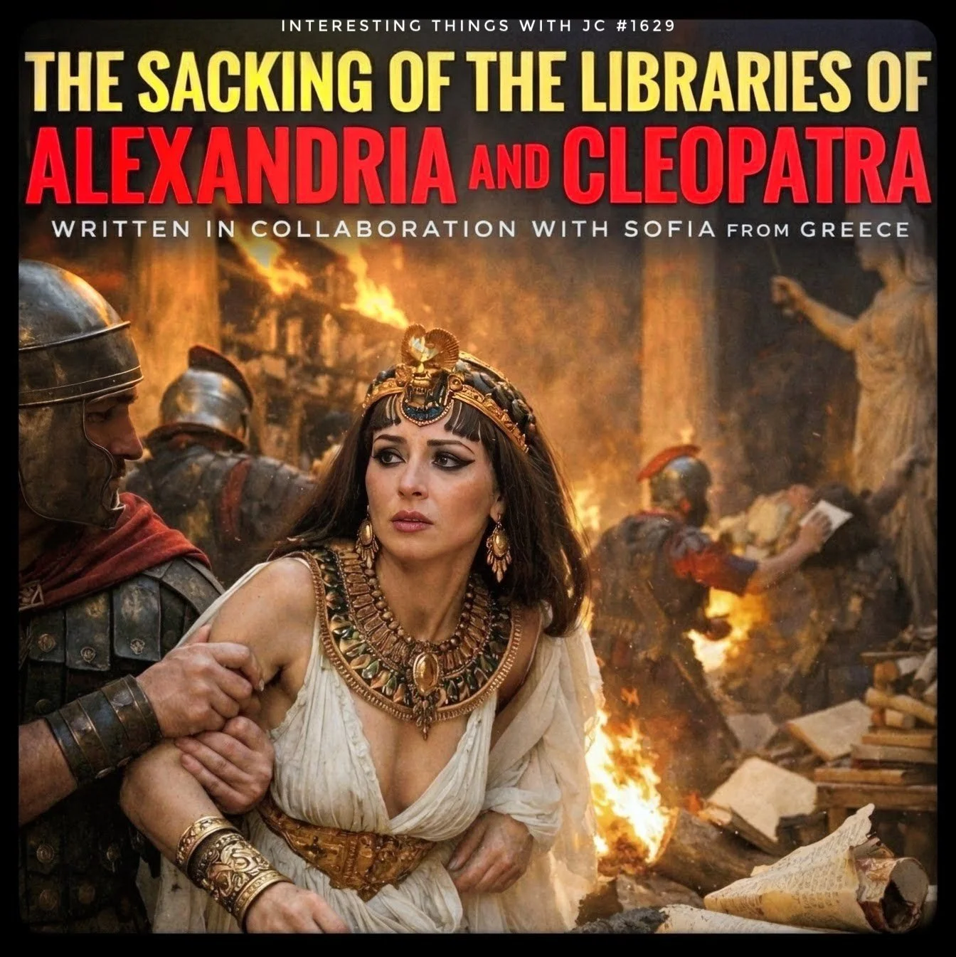 1629: "The Sacking of the Libraries of Alexandria and Cleopatra"