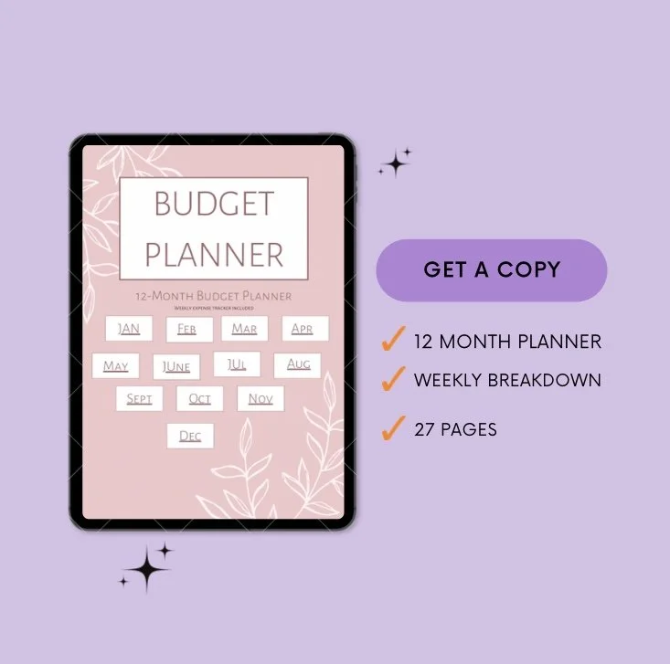 Pink  Monthly Budget Planner | Weekly Expense Budget Breakdown