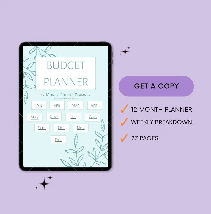 Blue Monthly Budget Planner | Weekly Expense Budget Breakdown