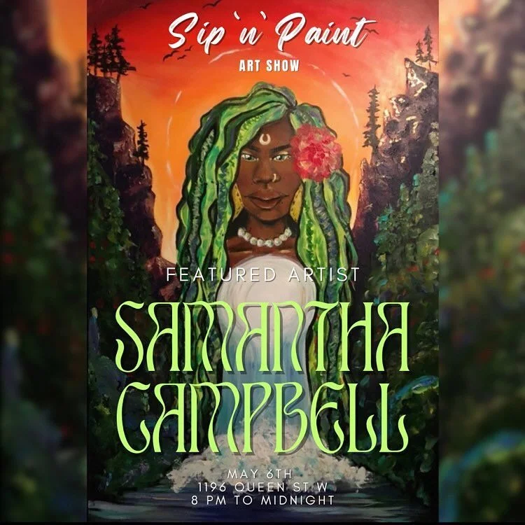 SATURDAY! We&rsquo;re showcasing some pieces in downtown with @atribecalledart_ ✨ Come enjoy some great art &amp; live painting. Tickets available for purchase, click the link in my bio for special discount!

#CurlyShirleyArt #ArtOfTheDay #torontoart