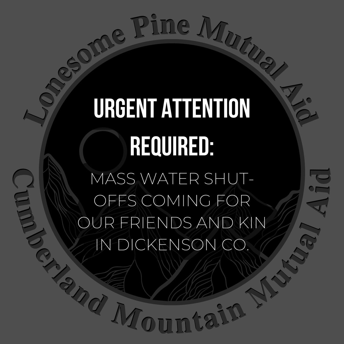 Hey y'all. We've been talking with our friends over at @cmmaswva and heard that Dickinson County is planning to shut off people's water on April 1st with unpaid bills, with very little notice. The deadline to pay to avoid a shutoff is today. 

We don