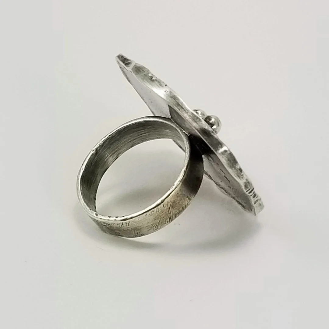 White Pool Ring | Stacey Russell Booth | Metalsmith Artist | Contemporary Jewelry | Denver, Colorado