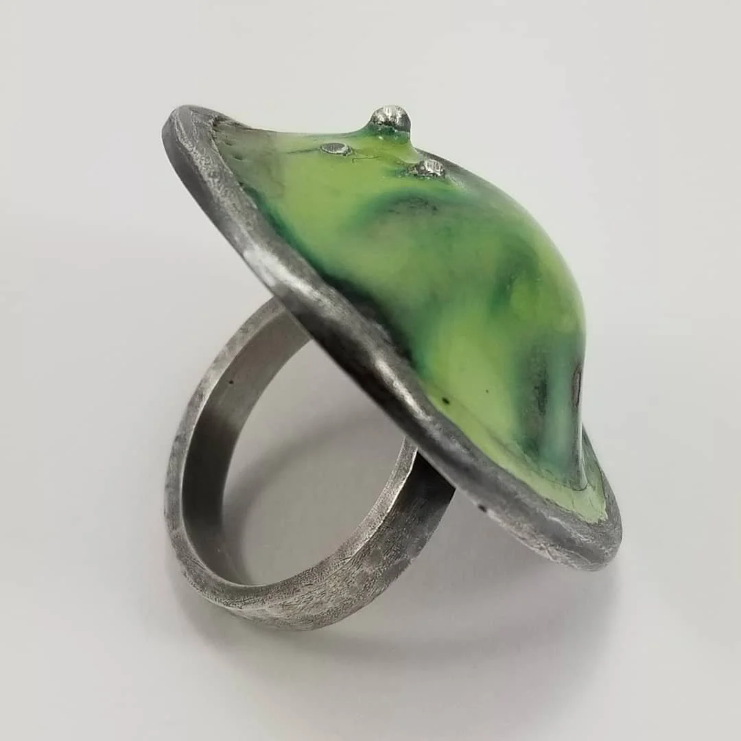 Wasabi Ring | Stacey Russell Booth | Metalsmith Artist | Contemporary Jewelry | Denver, Colorado