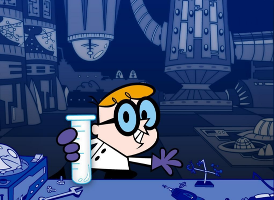 Pictured: Dexter in his laboratory. Surprisingly, wearing personal protective equipment (PPE)! Stay safe in the lab, even if (or especially if) you’re an animated scientist.