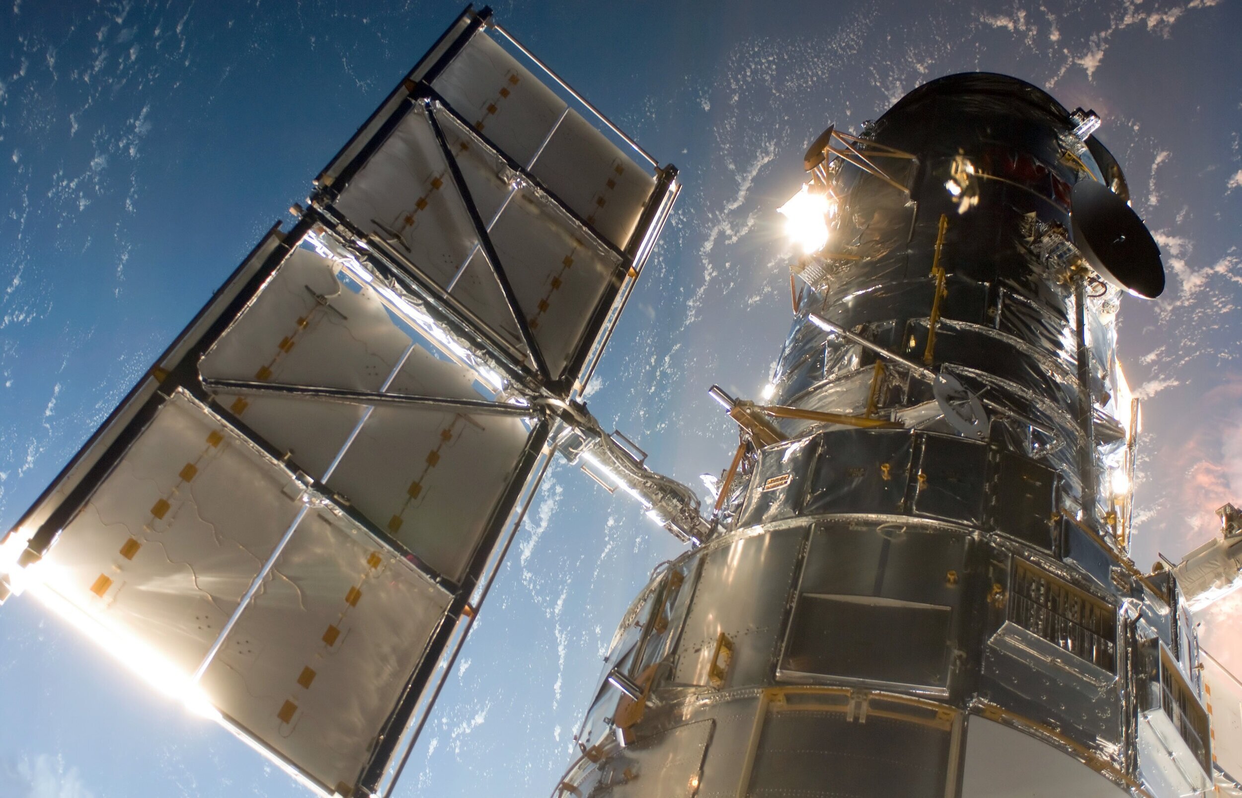 Hubble during Service Mission 4