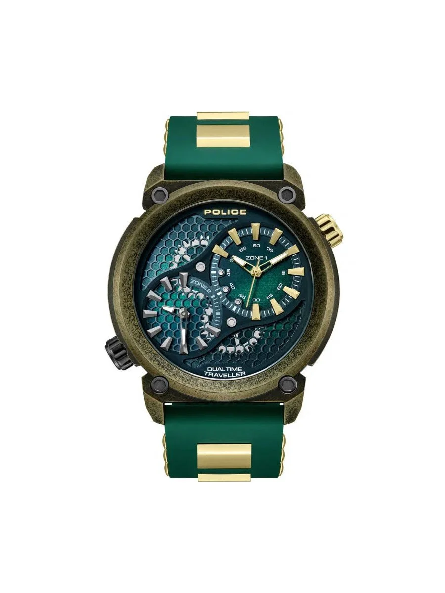 Police Boa Dual Time Schwarz