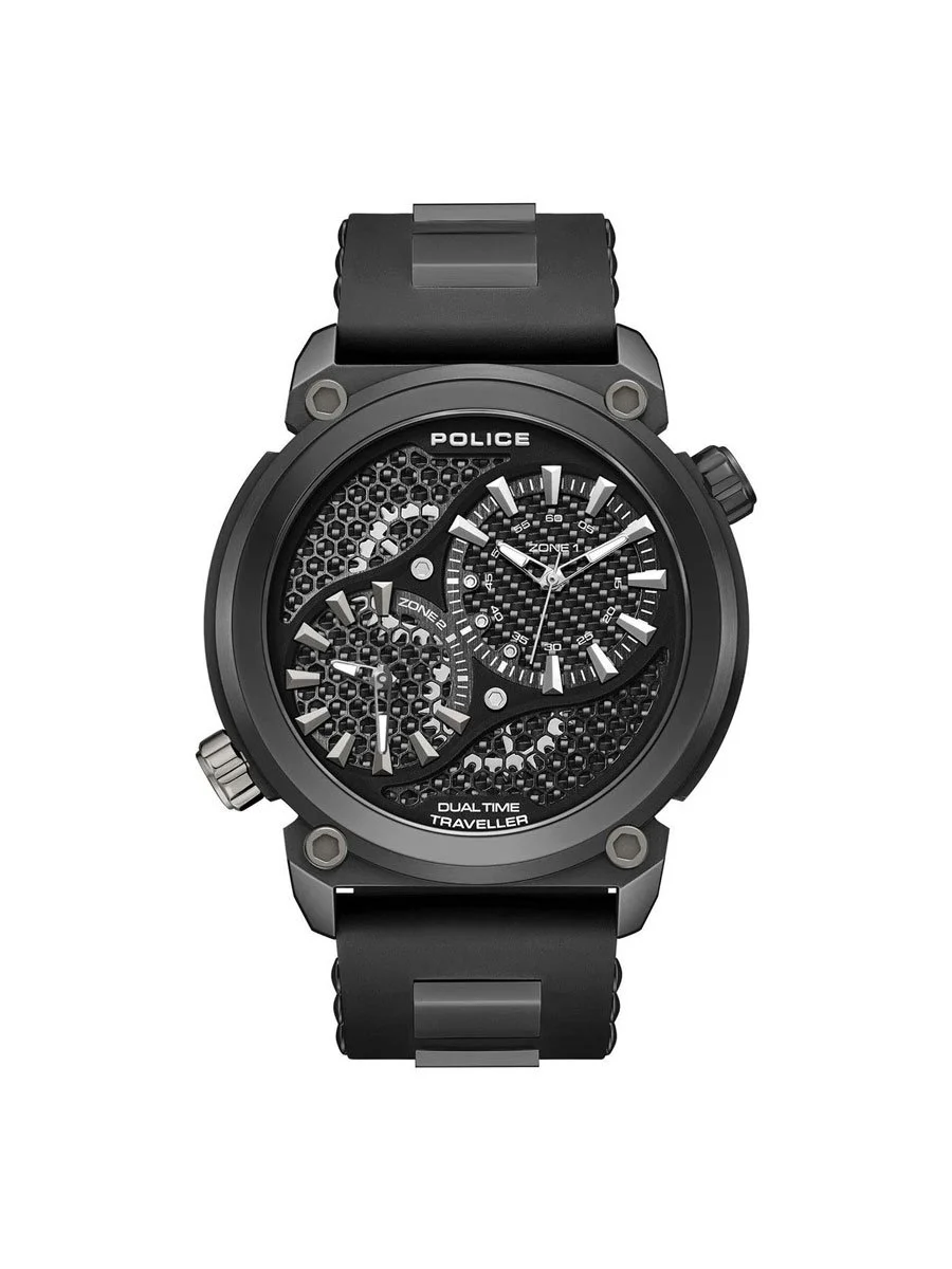 Police Boa Dual Time Schwarz