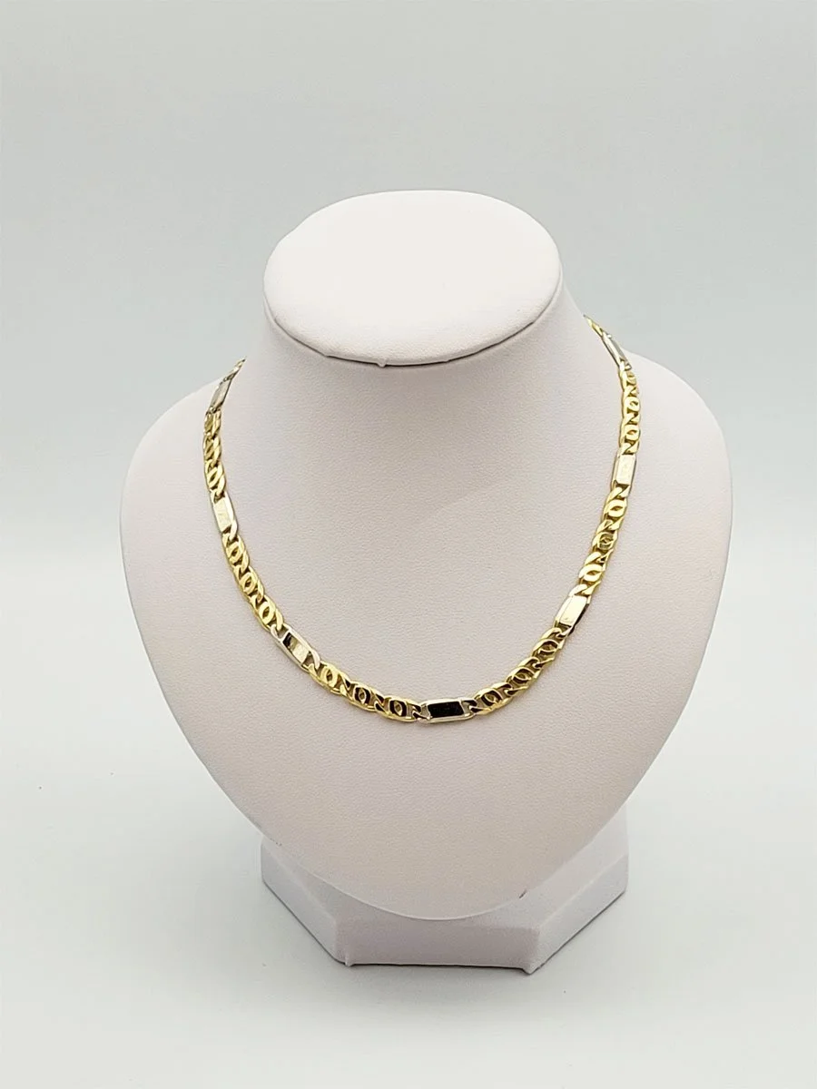 Herren Collier 18k 750 Gelbgold/Weissgold