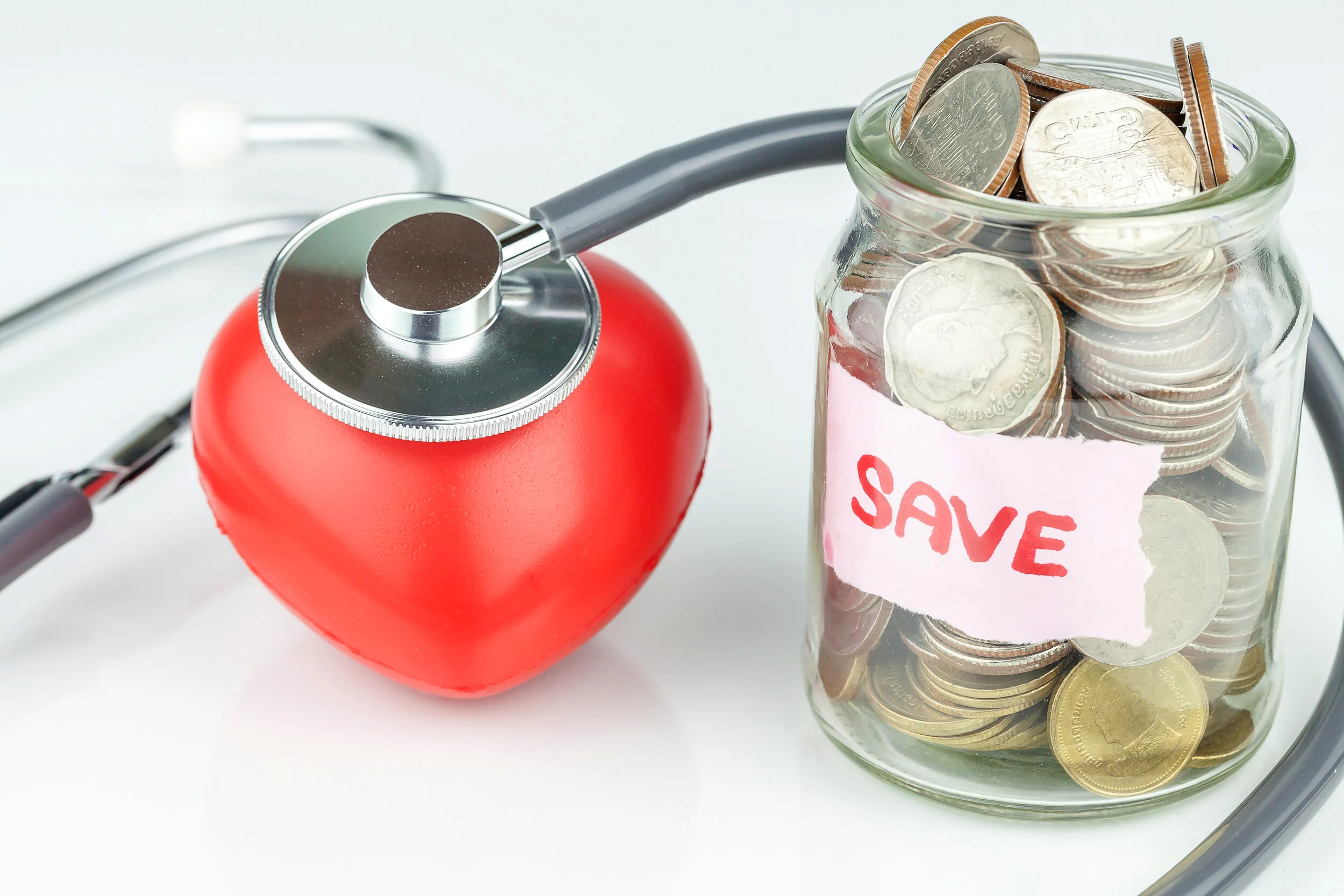 Saving money for medical concept