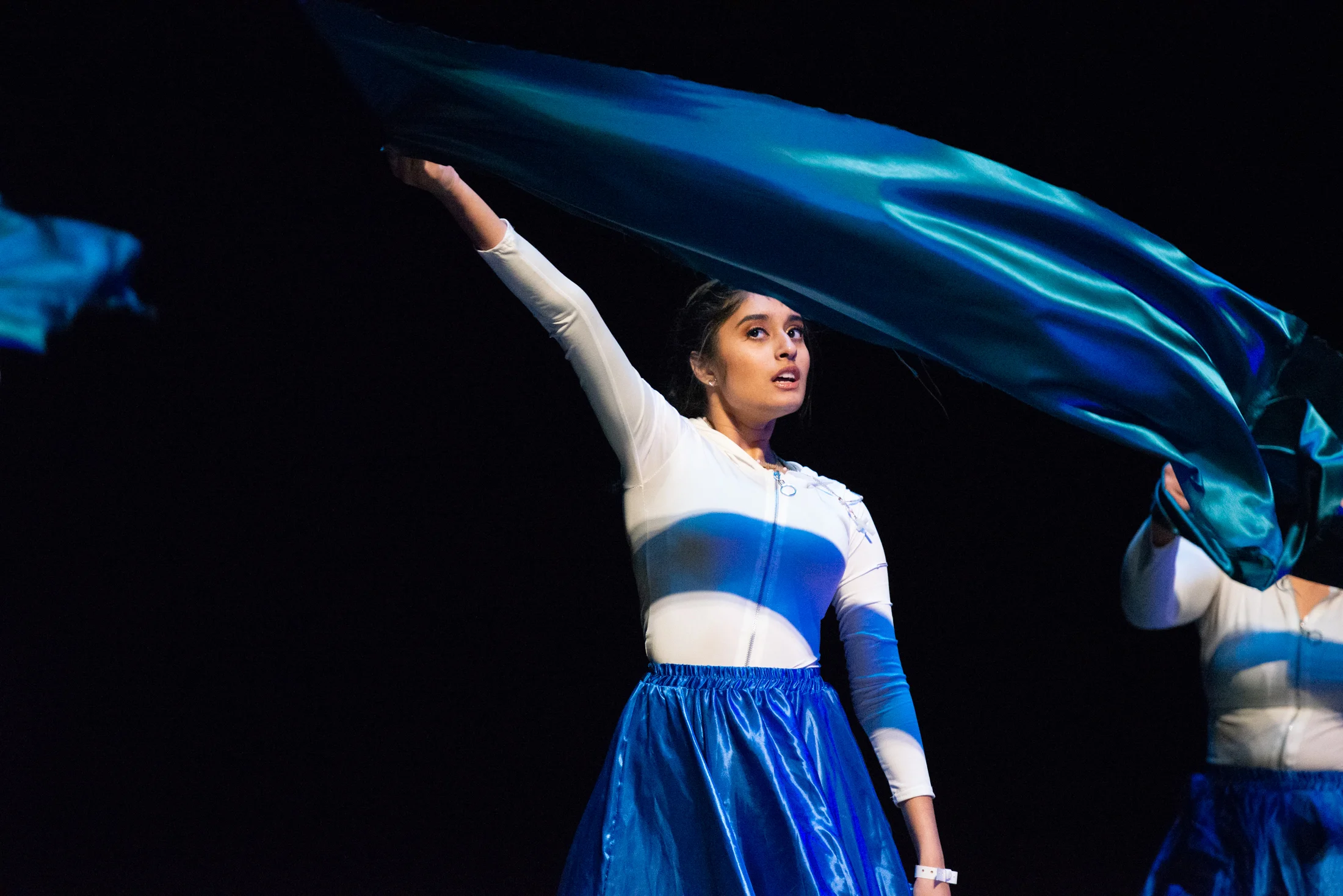 Dancers perform at India Night, an event organized by the University of Georgia Indian Cultural Exchange on Feb. 2, 2019 at the Classic Center in Athens, Georgia. The event showcased different dance teams from around the country blending traditional Indian dance with contemporary themes. (Photo/Julian Alexander)