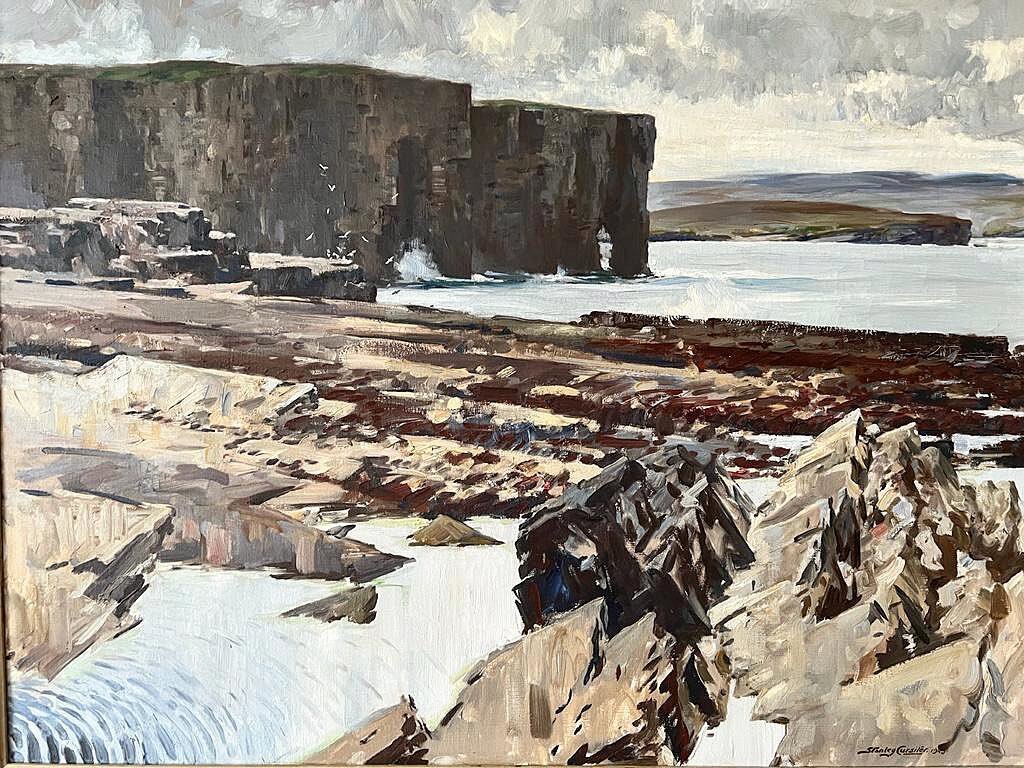 Beautiful &lsquo;Rousay&rsquo; by Stanley Cursiter, Oil 28&rdquo; x 36&rdquo;. Featuring in our &ldquo;Orkney &amp; The Scottish Islands&rdquo; exhibition taking place this May @orkneygin. Please contact the gallery or visit fettesfineart.com for mor