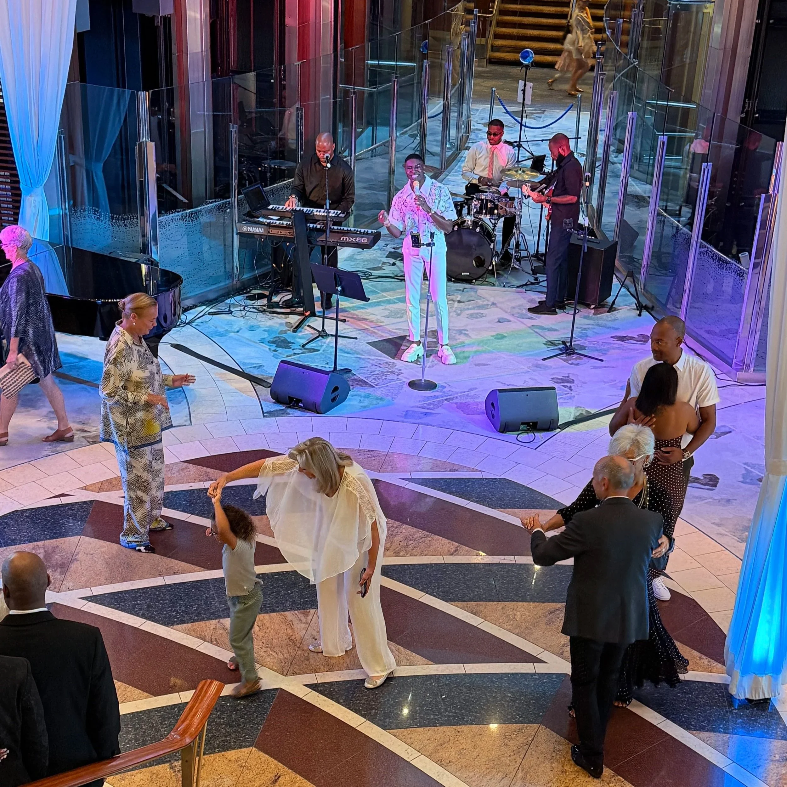 Toddler dancing on Celebrity Equinox