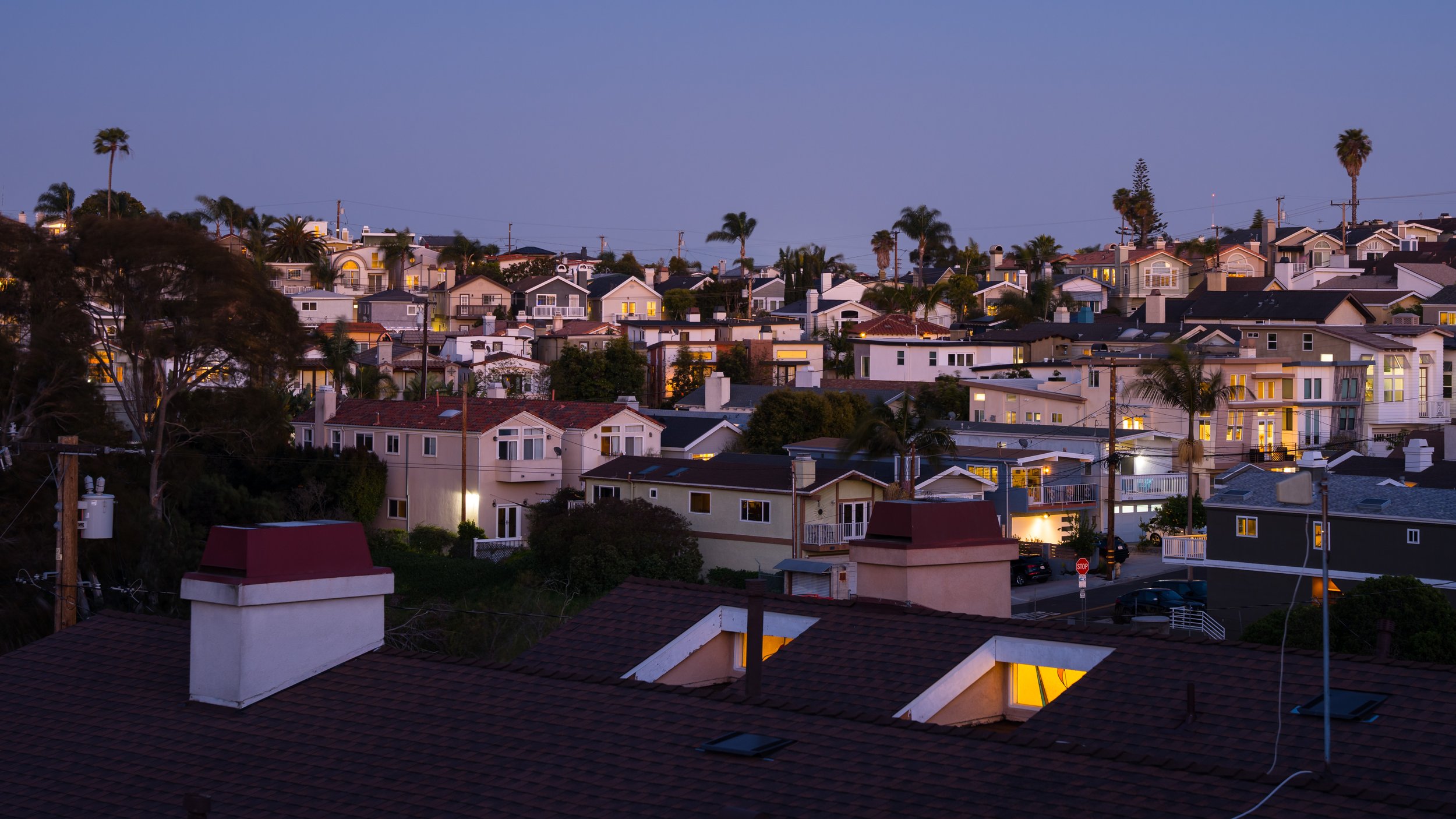 Twilight neighborhood view 1818 Stanford Redondo Beach California 90278.JPG