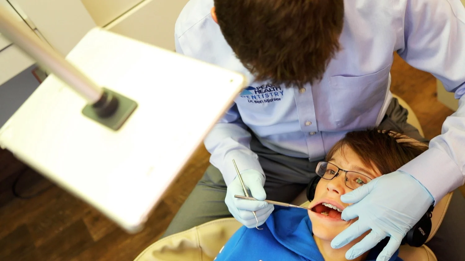 We have video players for patients to watch during their dental exams!