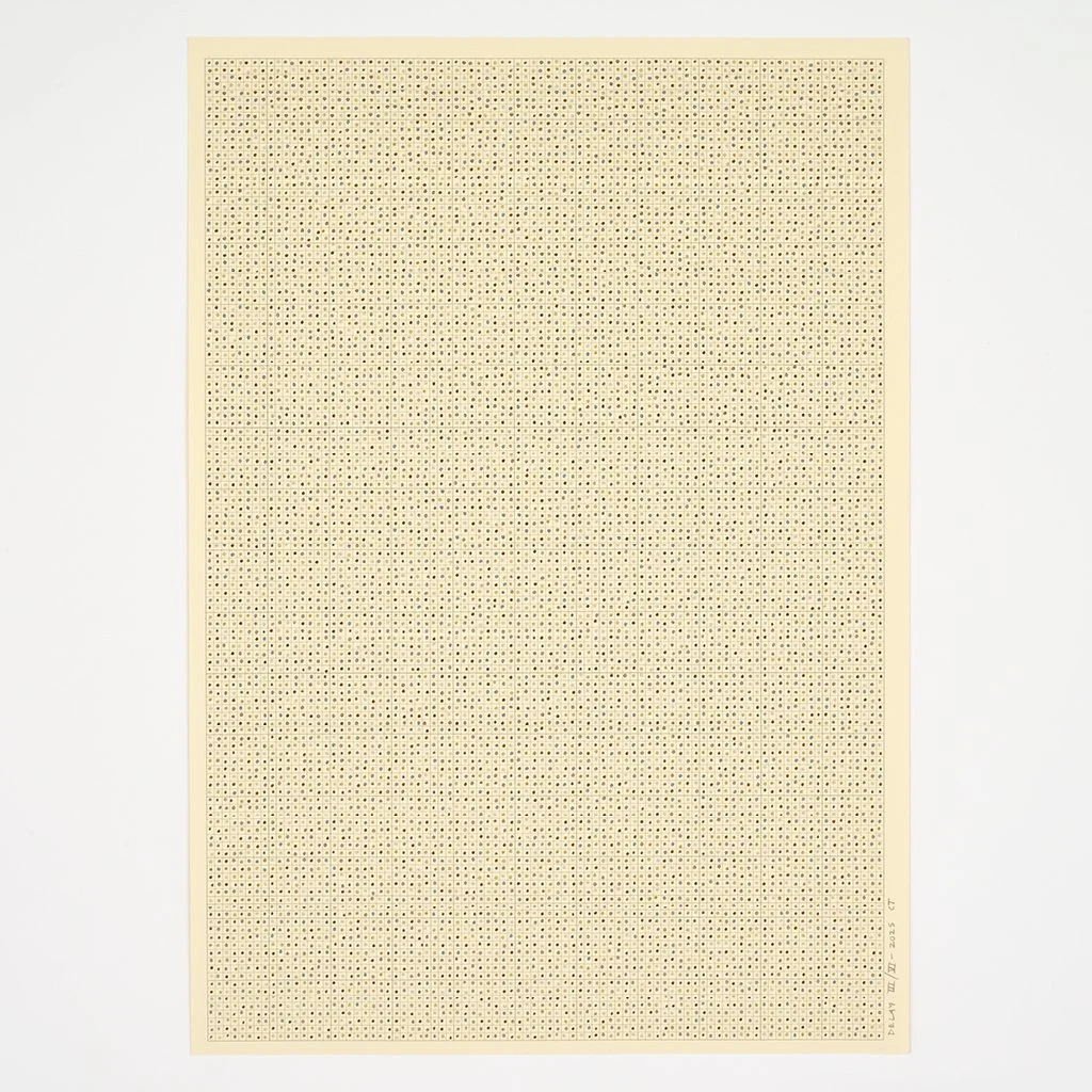 Date: 2025 Size: 420 x 297 mm (113/4 x 16 1/2 inches) Medium: Felt-tip pen on graph paper Paper: Daler Rowney Canford Ivory 150gsm (90 lbs)