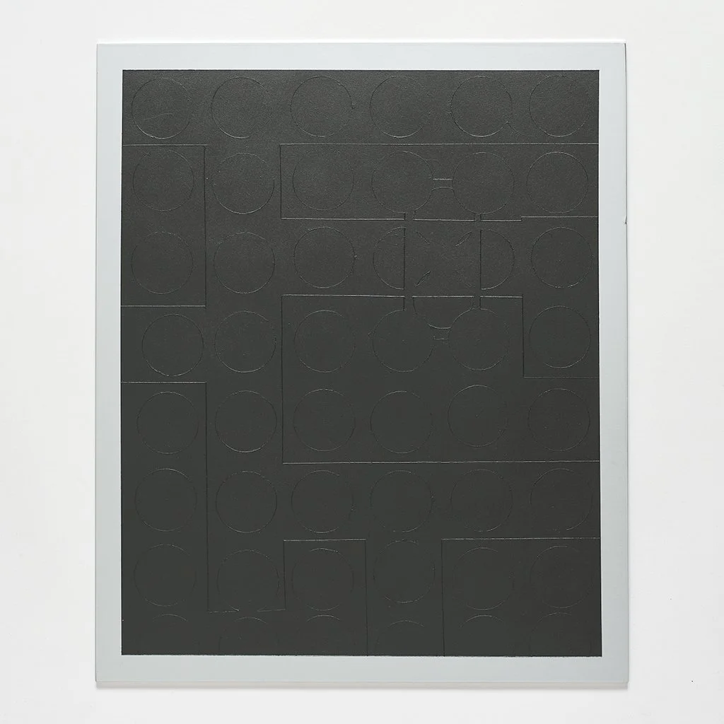 Date: 2025 Size: 304 x 254 mm (12 x 10 inches) Medium: Graphite Gray Acrylic (Golden) Support: 3mm aluminium panel