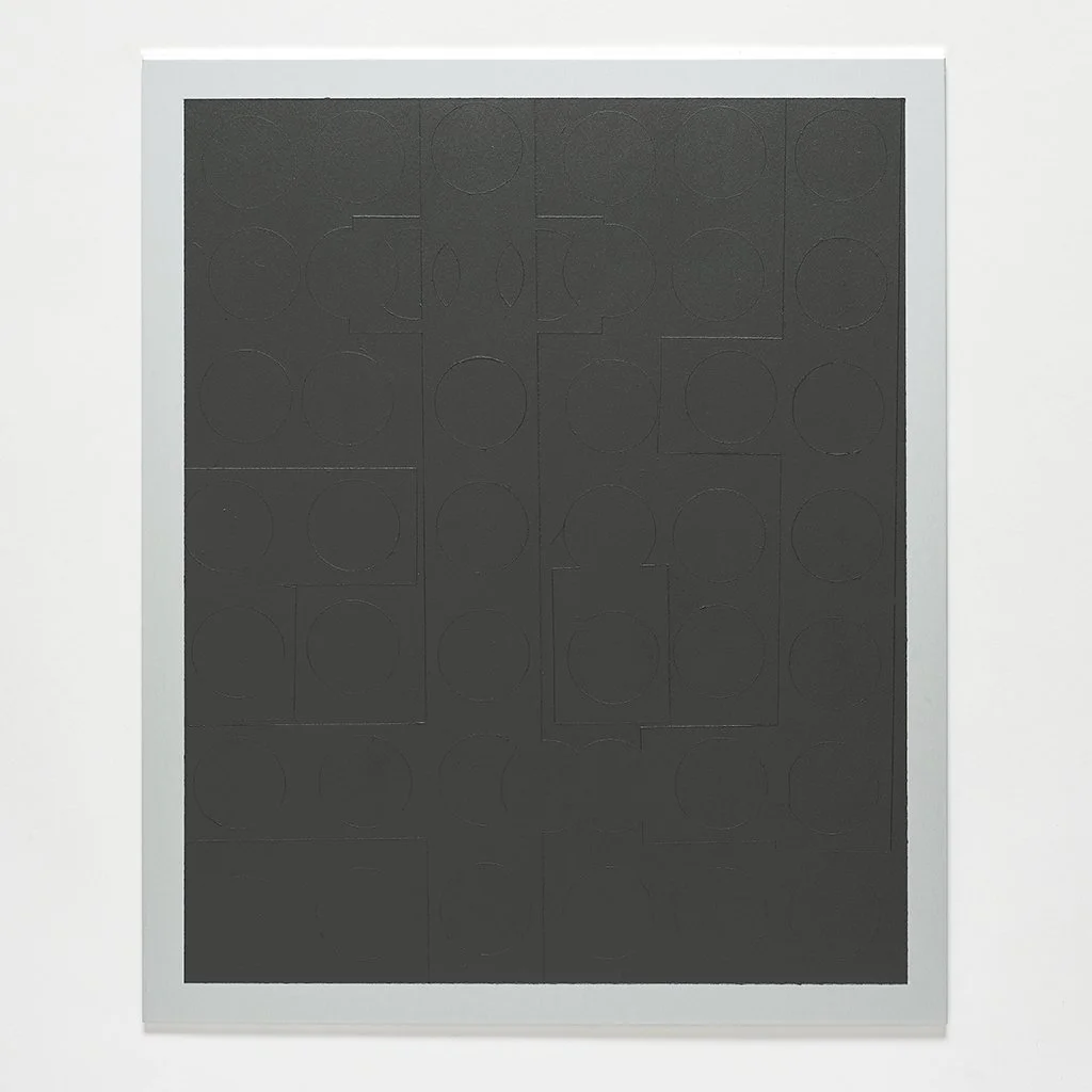 Date: 2025 Size: 304 x 254 mm (12 x 10 inches) Medium: Graphite Gray Acrylic (Golden) Support: 3mm aluminium panel