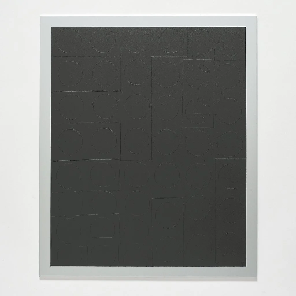 Date: 2025 Size: 304 x 254 mm (12 x 10 inches) Medium: Graphite Gray Acrylic (Golden) Support: 3mm aluminium panel