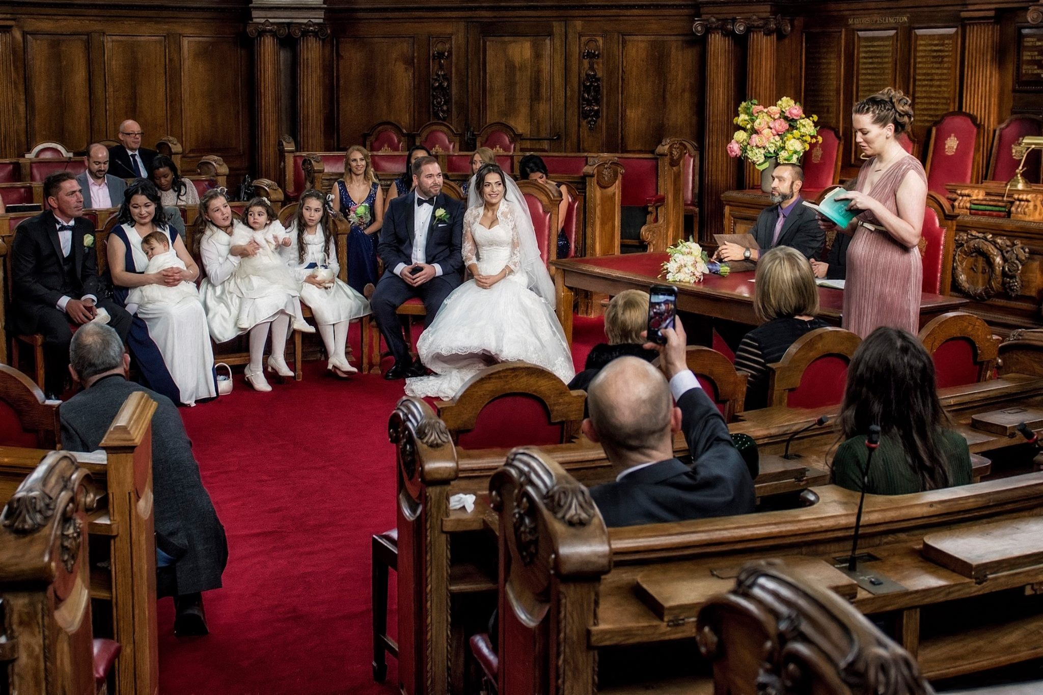 islington Town Hall civic ceremony. Old court in islington is used now as a civic centre 