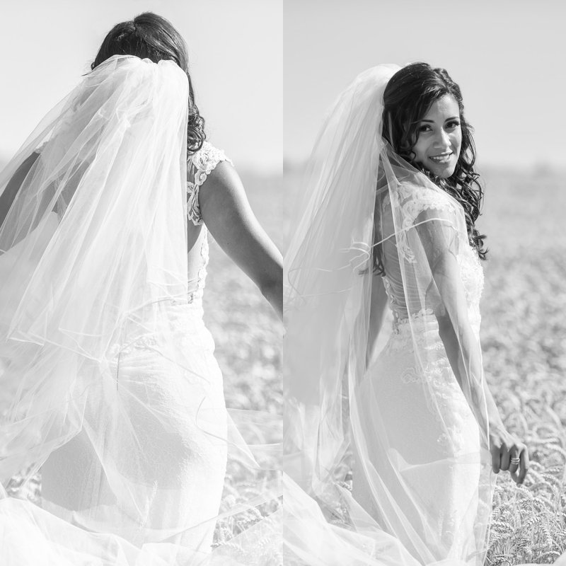 bride black and withe photo