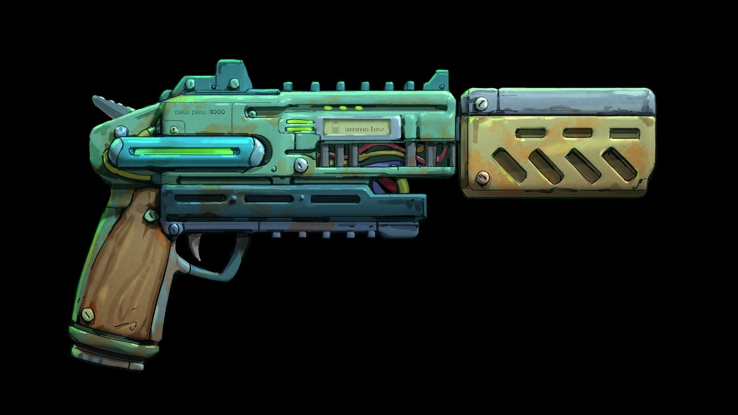 The PP3000, an ideal companion for your point and click adventures

The final assignment for mechs vehicles and props. Had a lot of fun messing around in vr with this one 😅

#concept #art #creative #design #vr #prop #weapon #modeling #gun