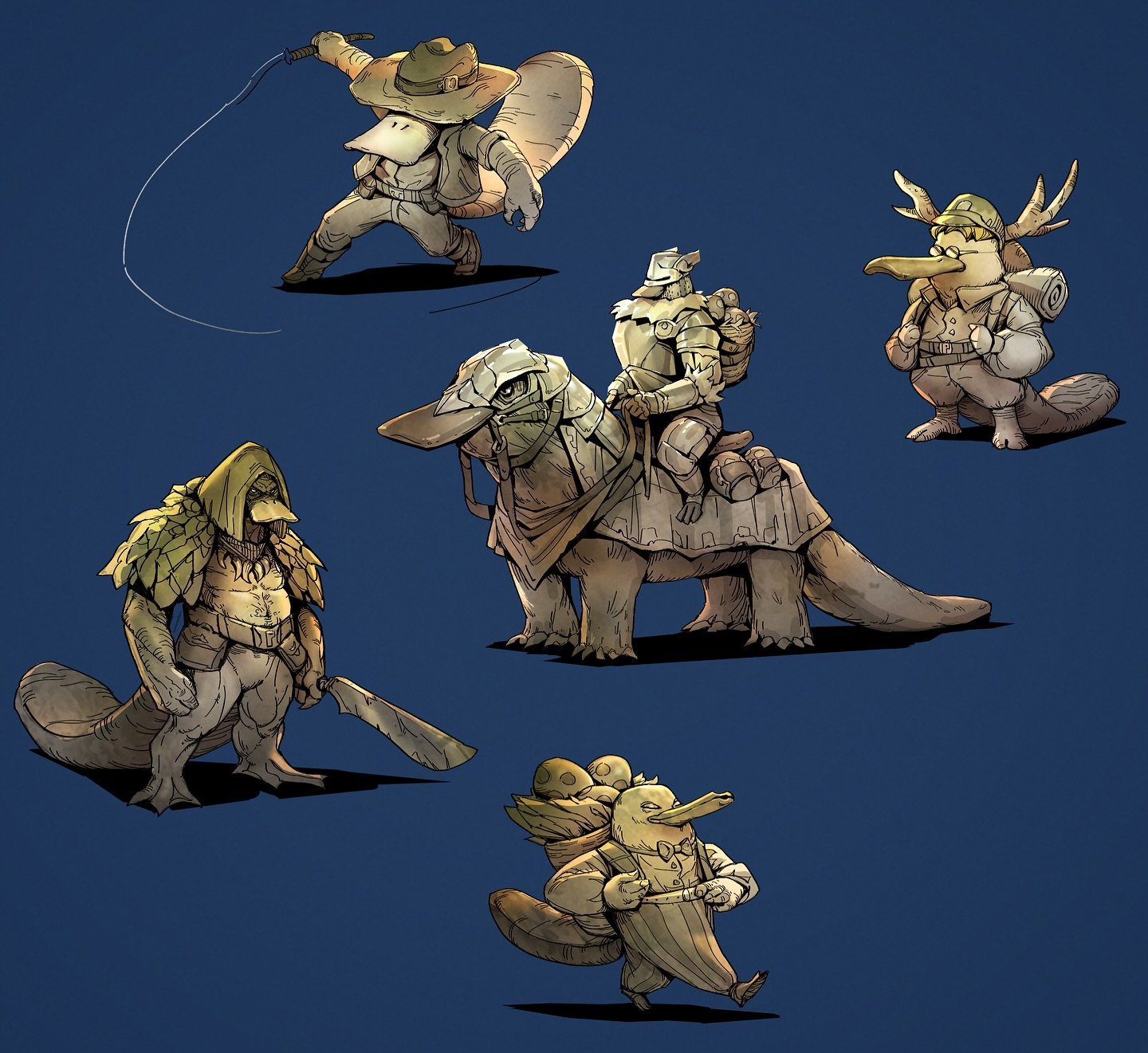 Platypus adventurers

#sketch #character #characterdesignchallenge #platypus #adventurer #concept #visdev #art #creative