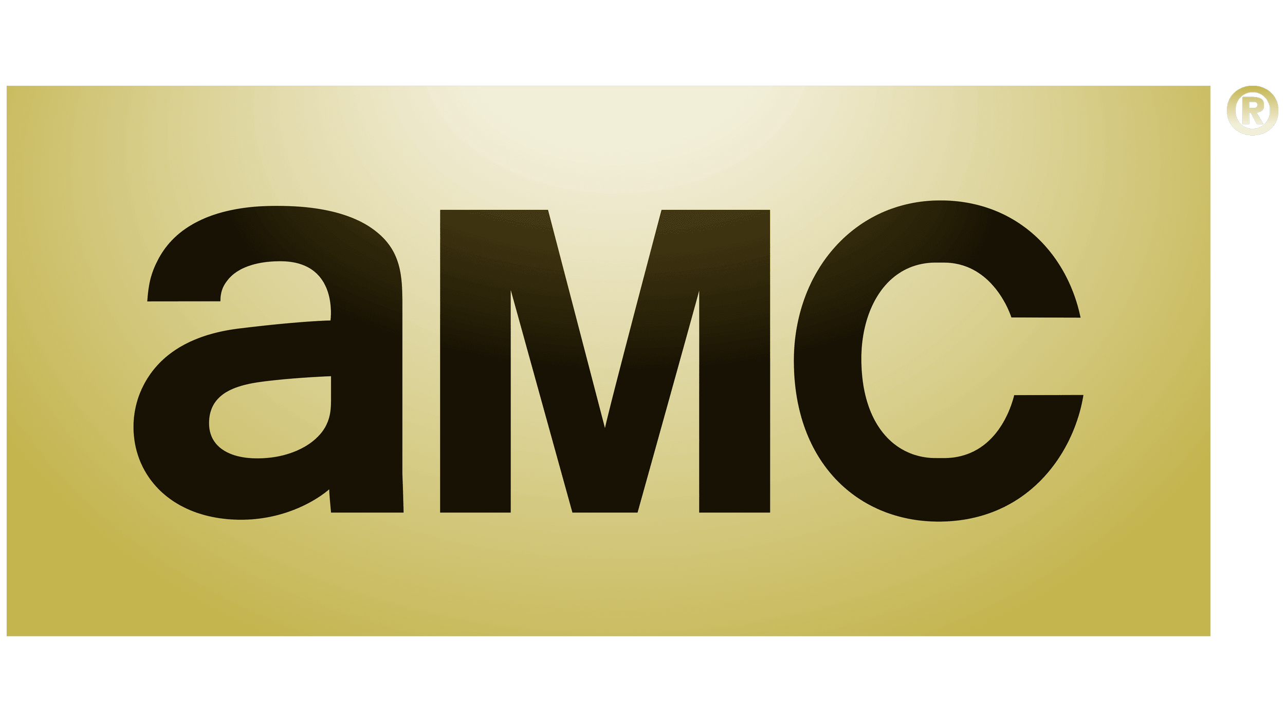 A gold background with the black text 'aMC' prominently displayed in the center.
