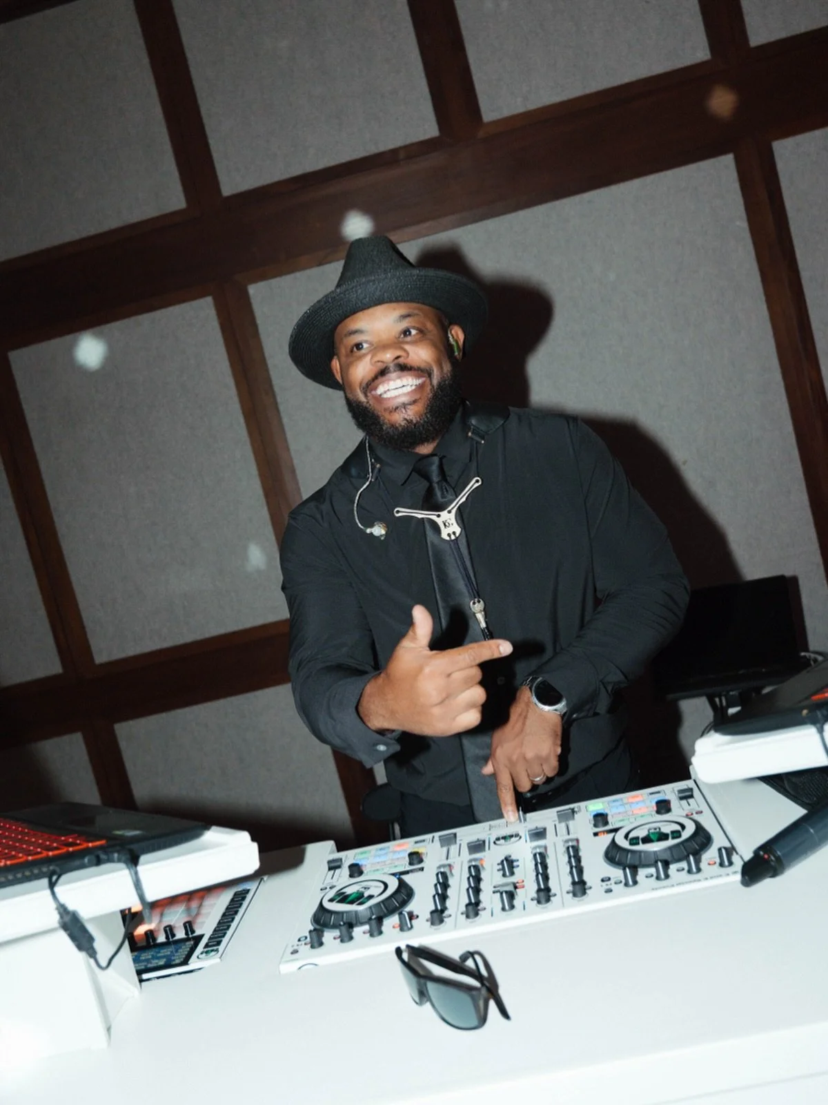 Behind the booth, crafting more than music&hellip; designing an experience. Sophisticated sound, seamless energy, and a celebration that feels as beautiful as it looks. This is wedding entertainment, elevated. And we love doing it😉
-
!!Booking 2026-