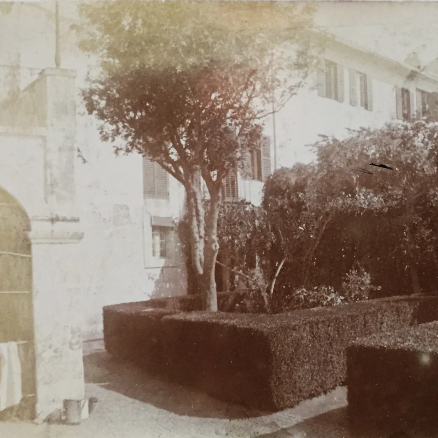 The terrace of the villa at Monte Porzio