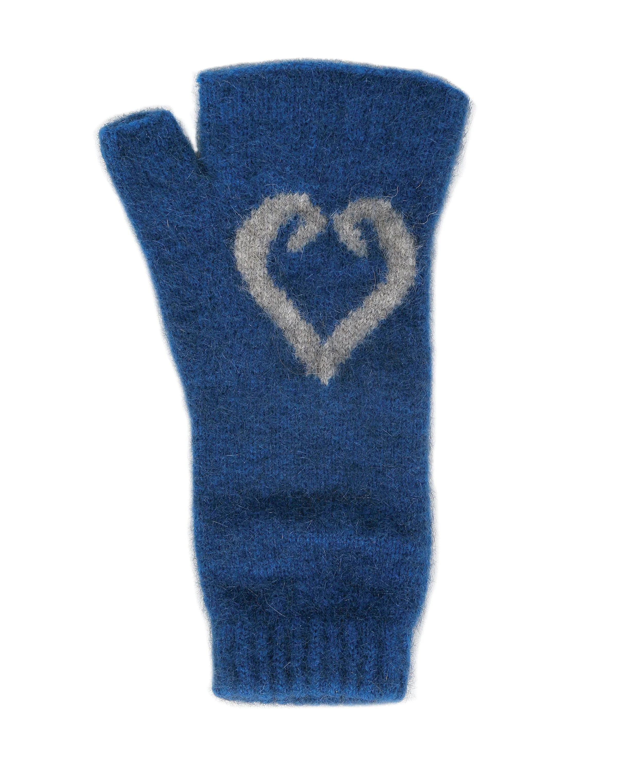 New Zealand Made Possum Merino Aroha Fingerless Mittens #9862 | Putiki Design | LarsMart