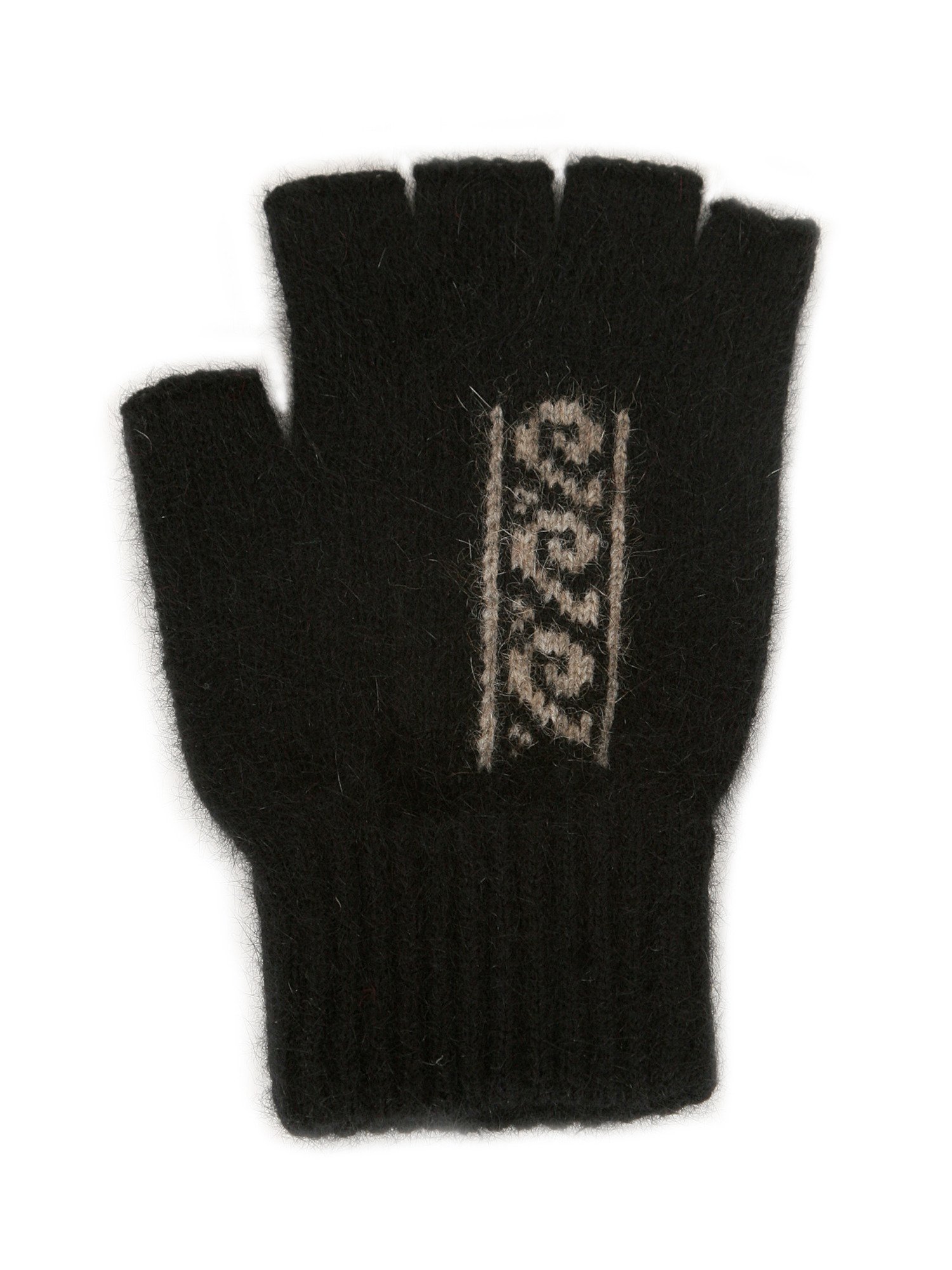 New Zealand Made Possum Merino Koru Fingerless Gloves | Authentic Kiwi Gift | LarsMart. #9948