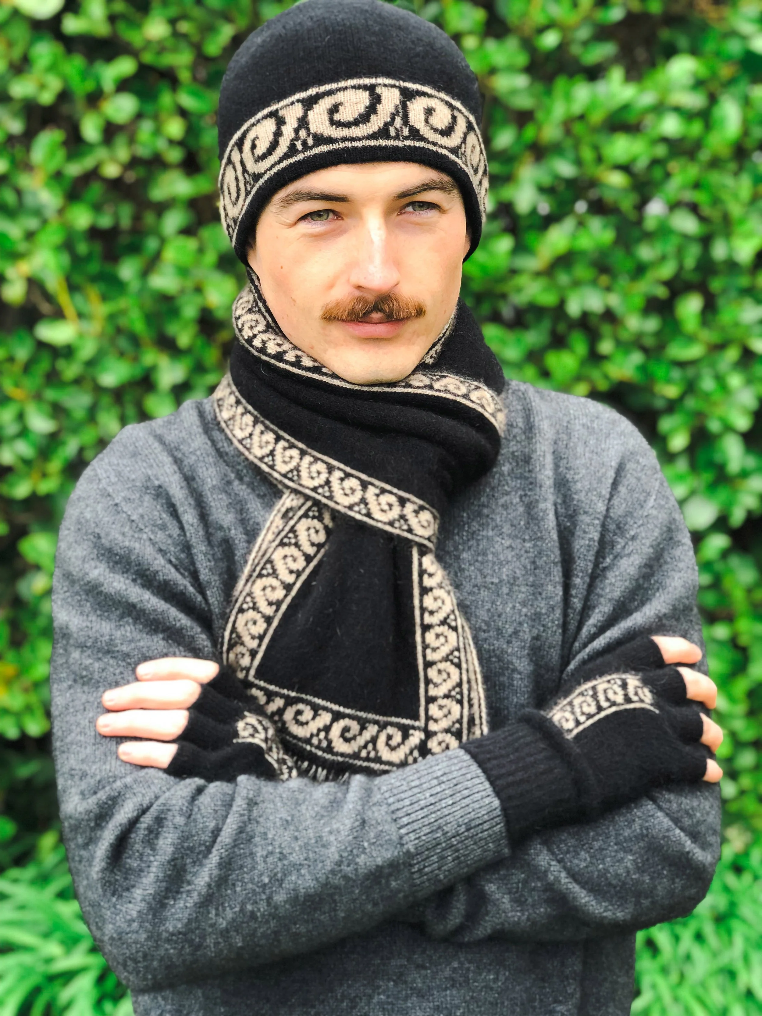New Zealand Made Possum Merino Koru Beanie #9945 | Lightweight Skull Cap Style | LarsMart