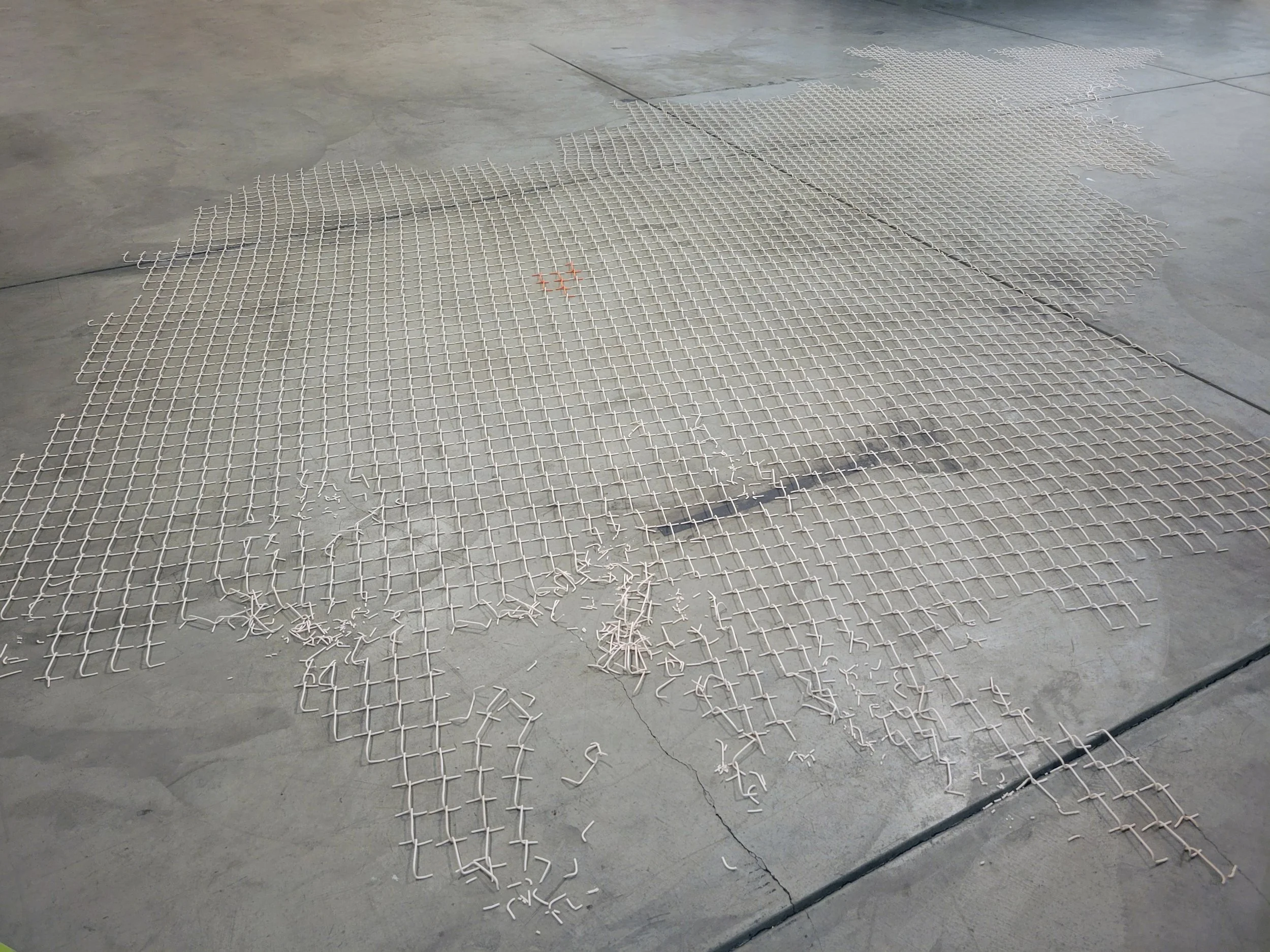 What Is Tied May Never Be Untied ceramic, acrylic paint (orange detail) 150 sq. ft (dimensions available) 2024