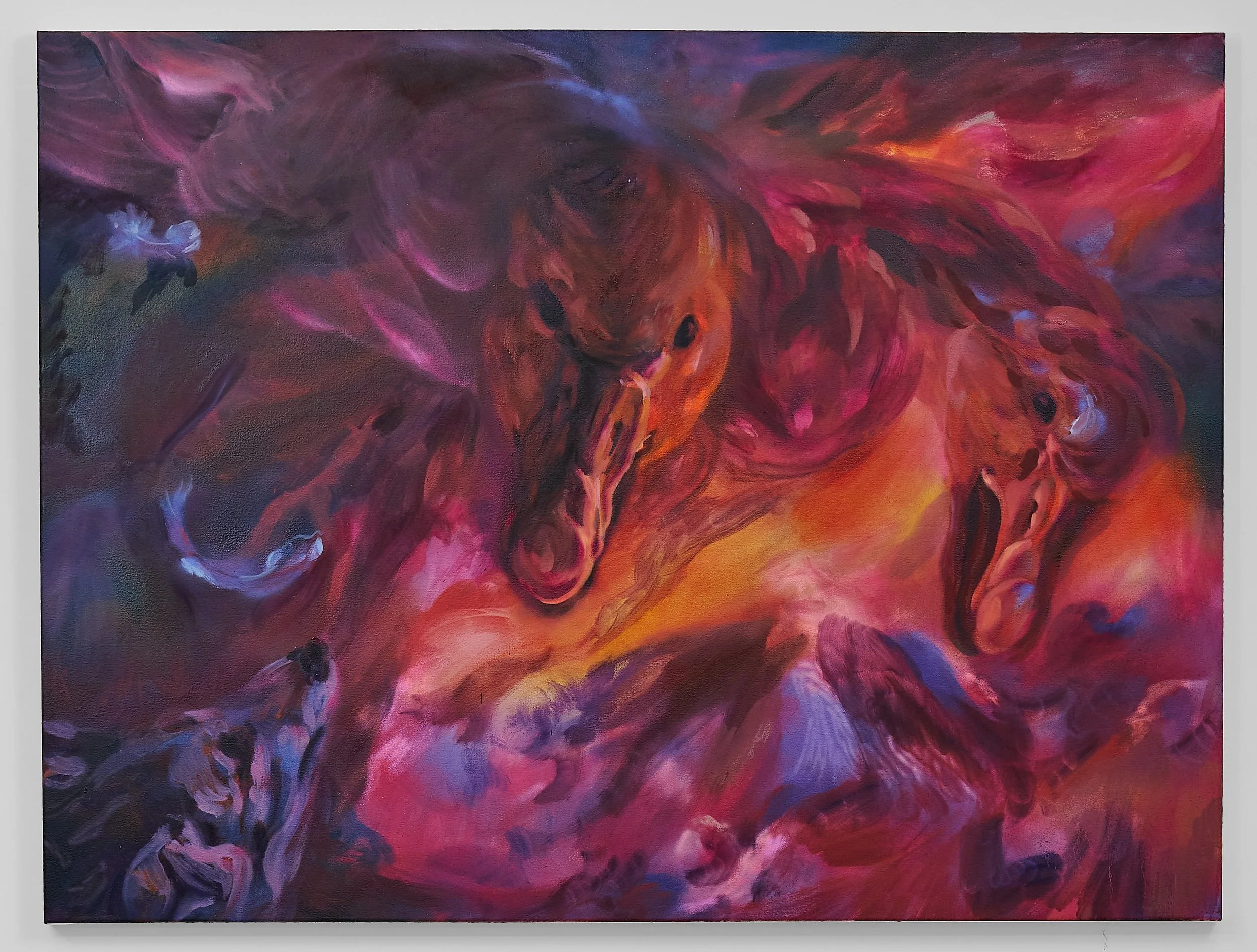 Blessings Are Chasing You, But You Were Faster Oil Paint, spray paint, acrylic paint 36” x 48” 2025