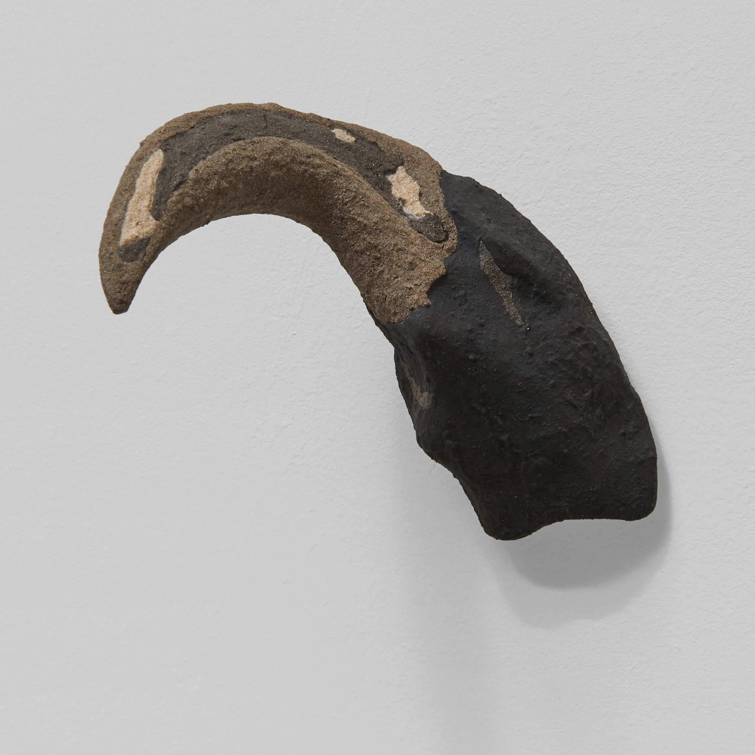 I Pull You Taut Ceramic, Steel Slag, L.A. River Dust, Granite, Graphite 5 1/2” x 3” x 4” 2025