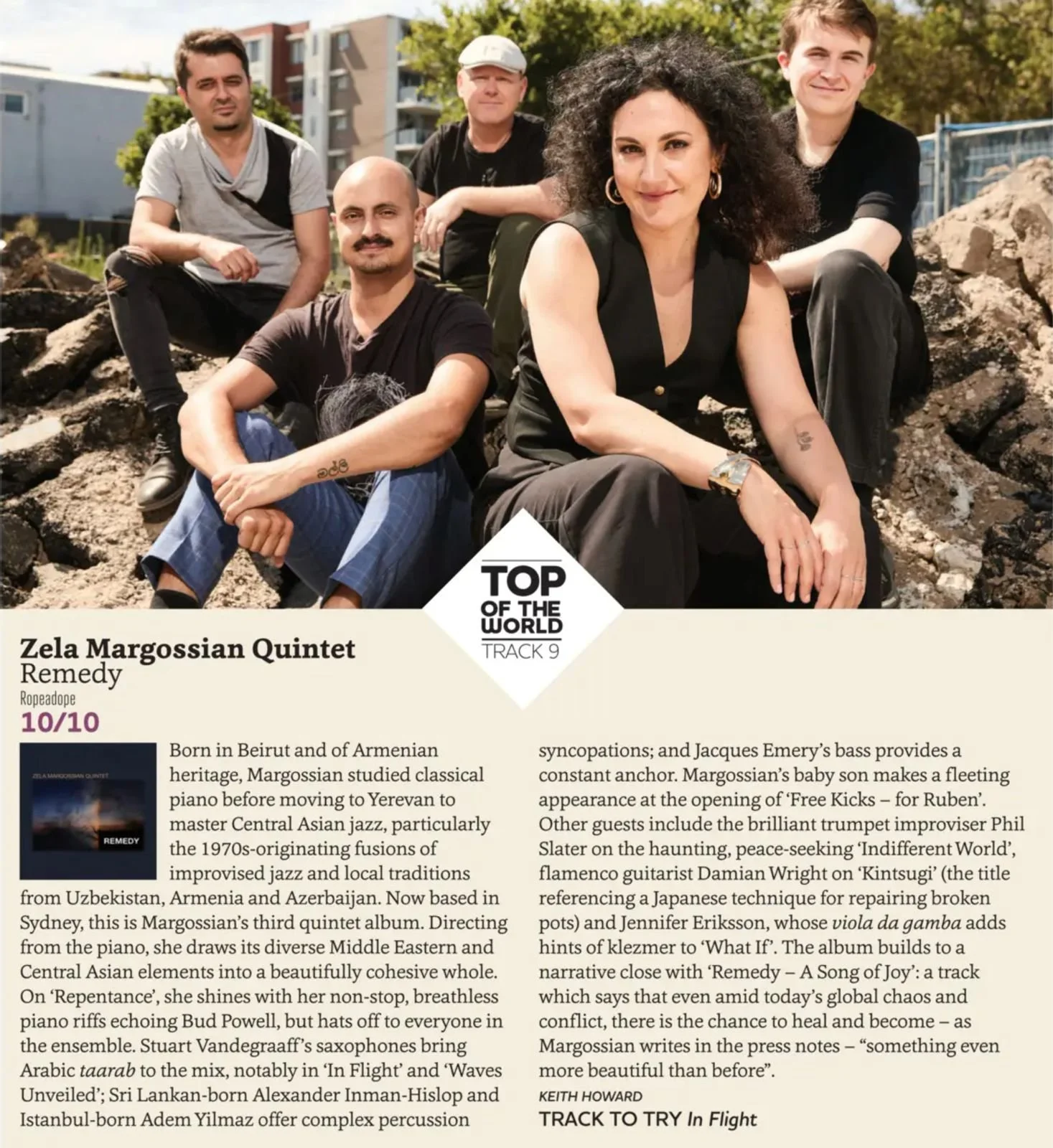 Review from Songlines - new album "Remedy"