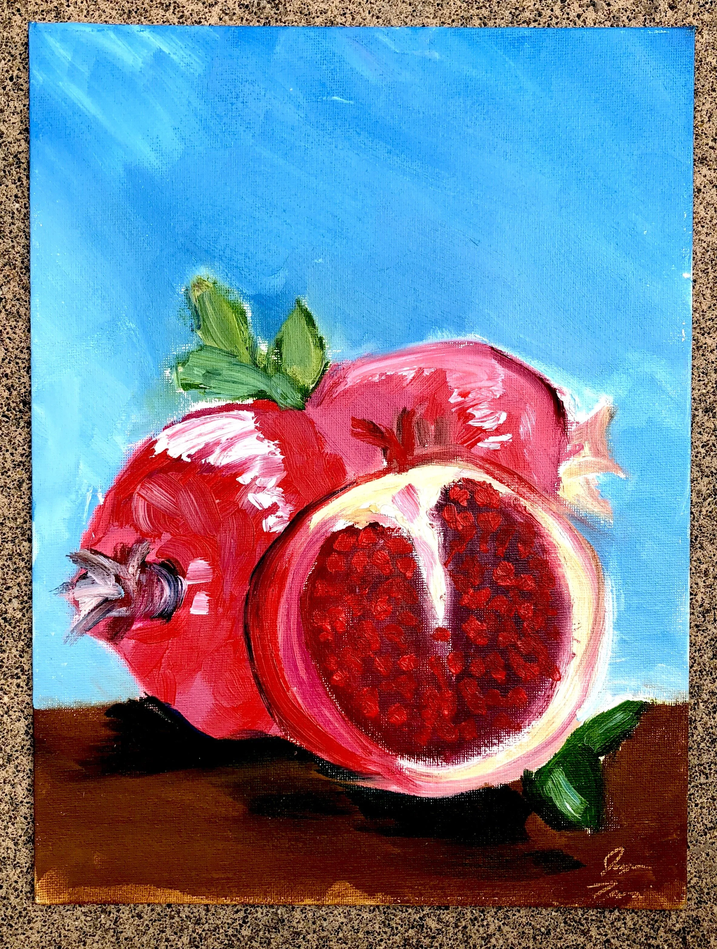 Pomegranates - Oil on Canvas