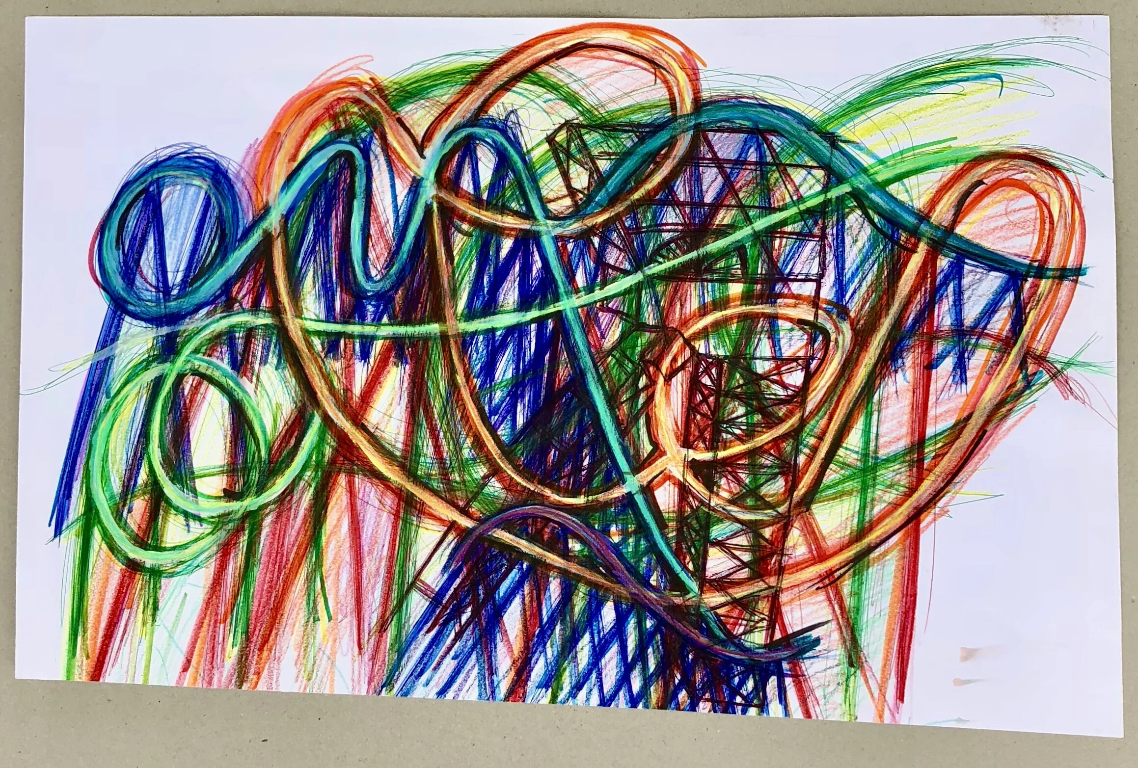 Rollercoaster - Mixed Media on Paper