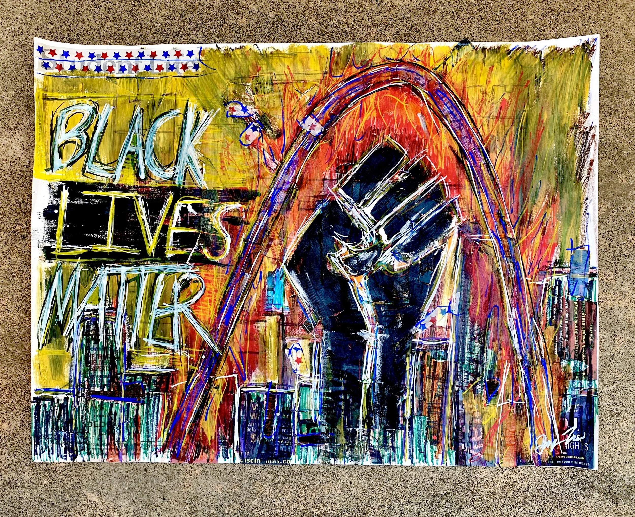 Black Lives Matter - Mixed Media on 18x24in Paper