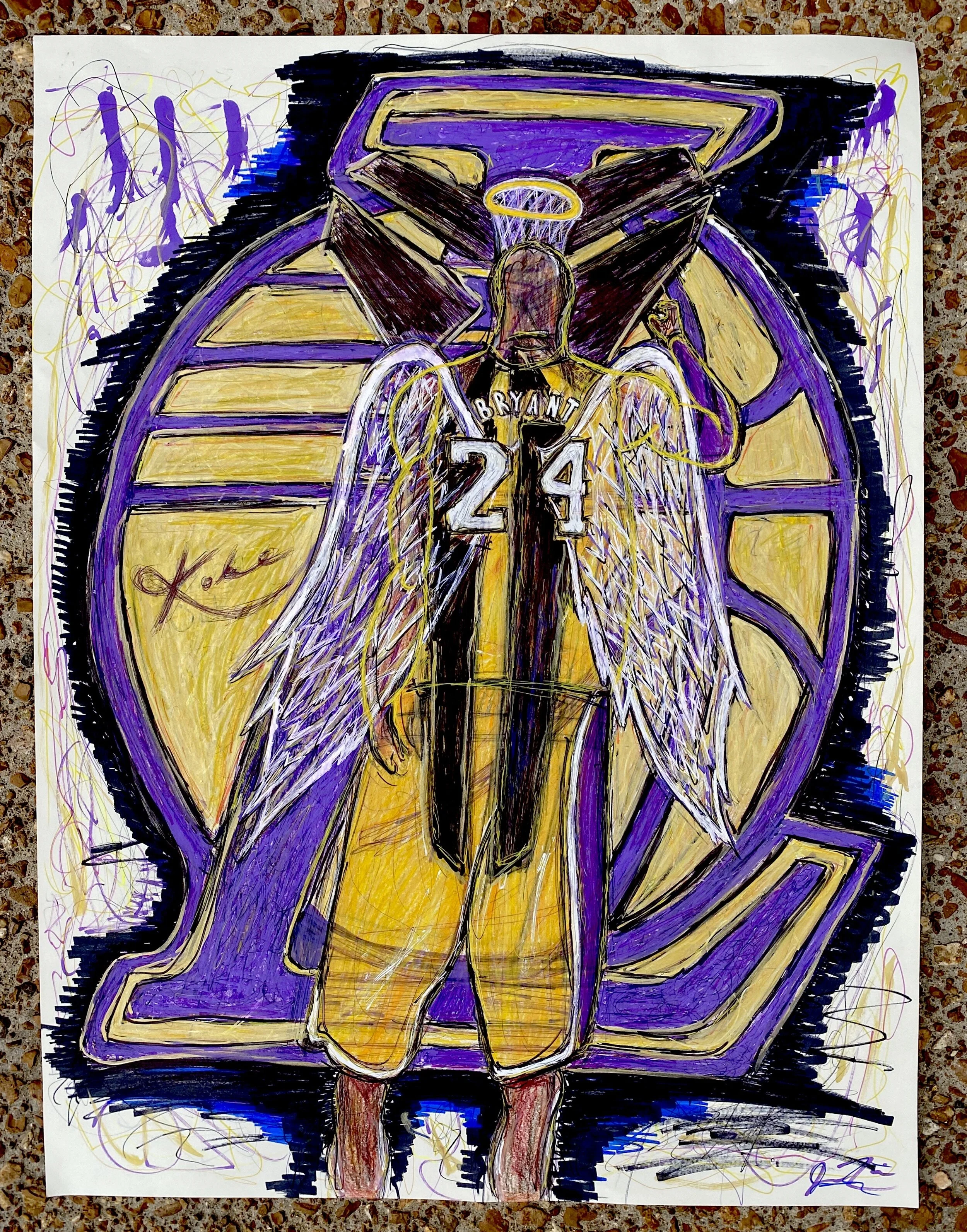 Mamba Out - Mixed Media on 18x24in Paper