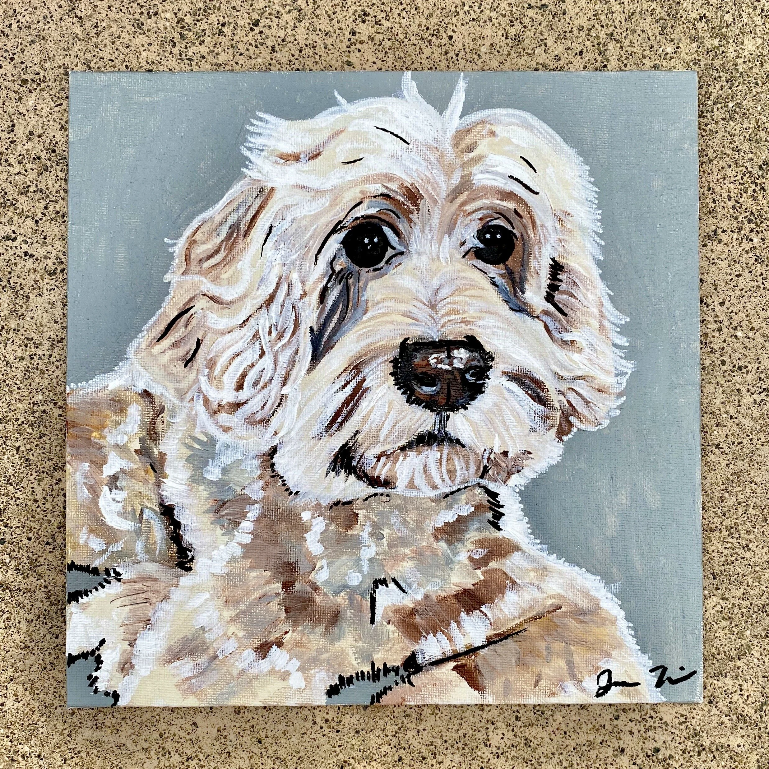 Linkin - Acrylic on 8x8in Canvas